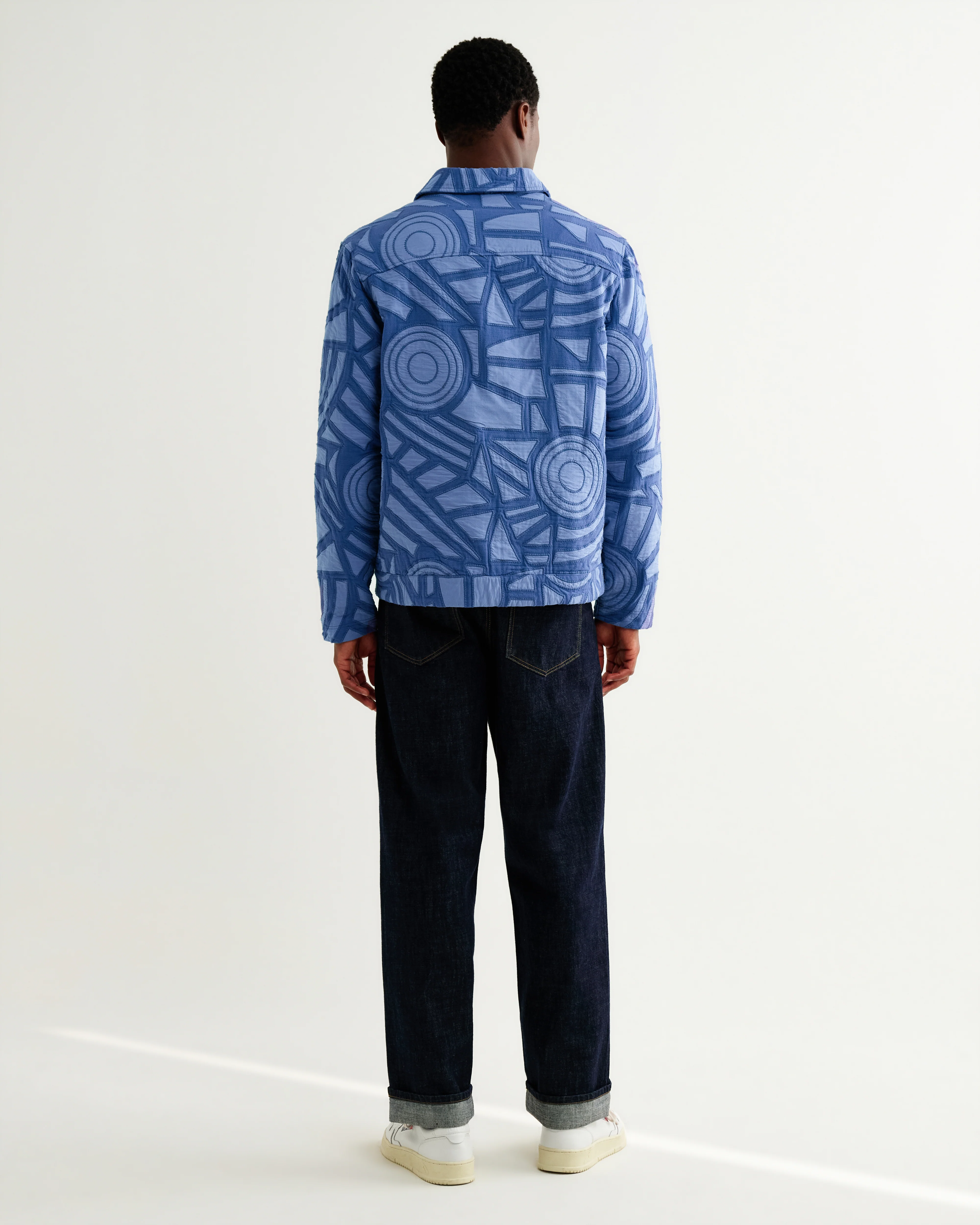 Park - Bright Blue Tonal Applique Jacket - Image 6