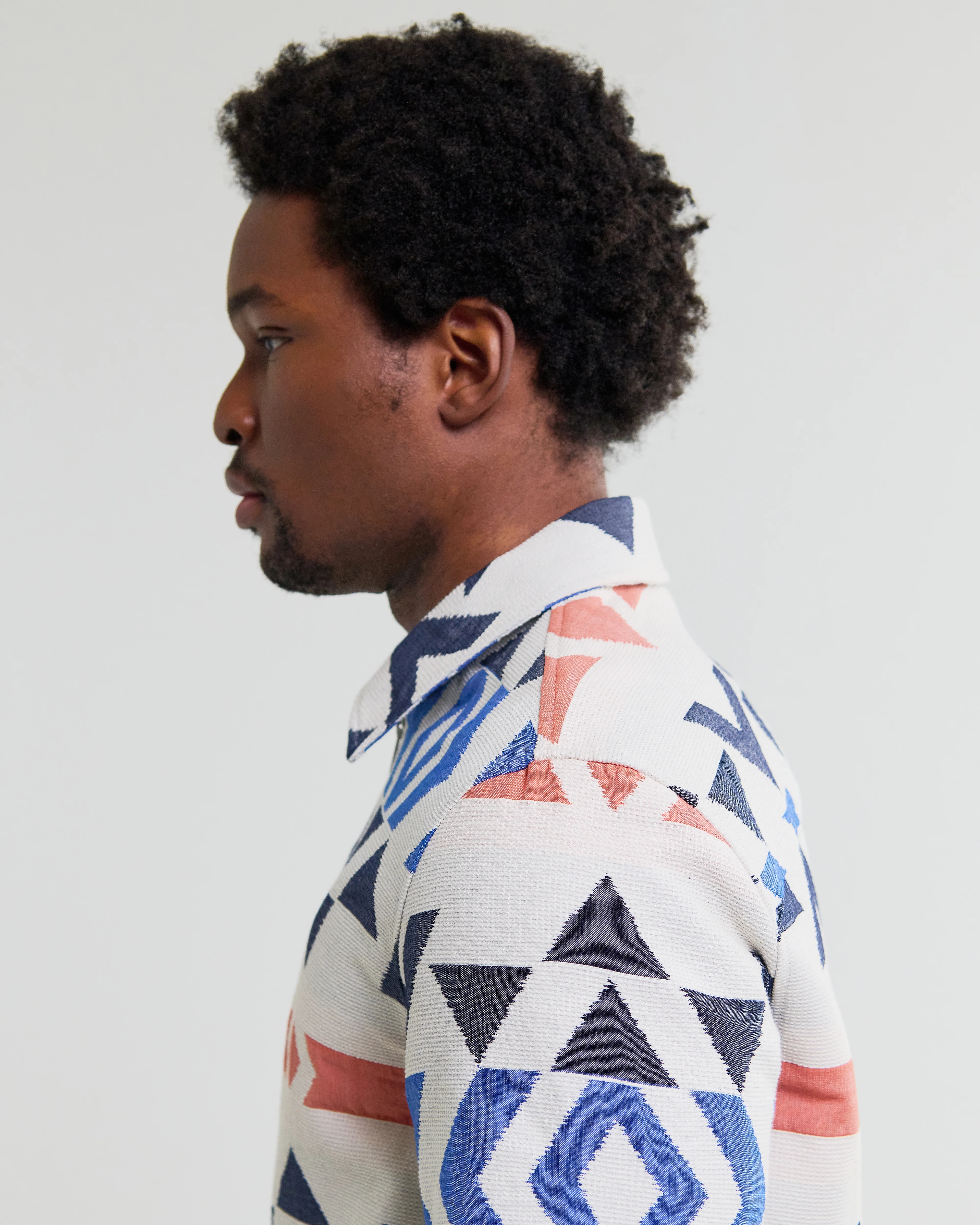 Park - Ecru And Multicolour Aztec Jacquard Jacket - Image 5