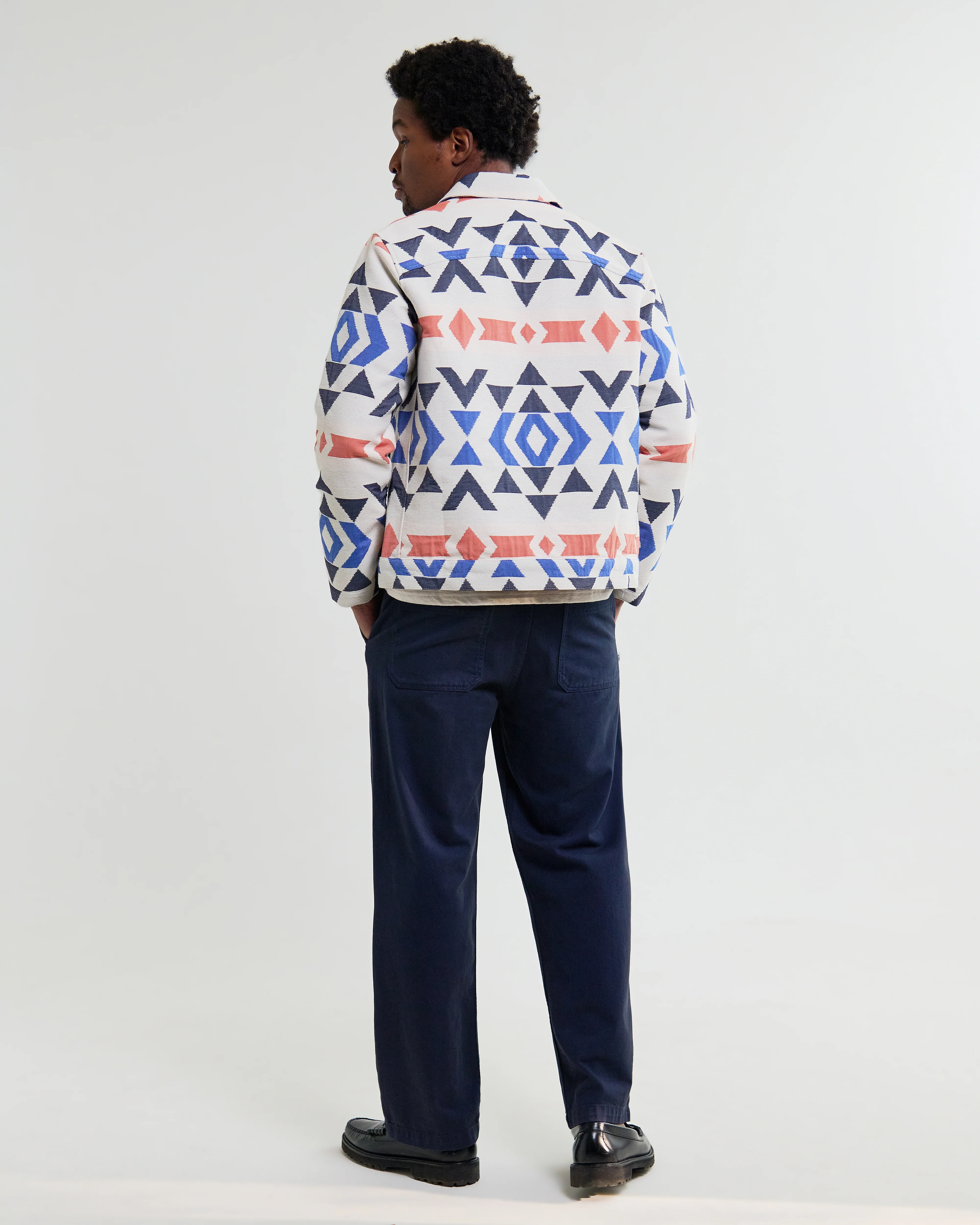 Park - Ecru And Multicolour Aztec Jacquard Jacket - Image 7