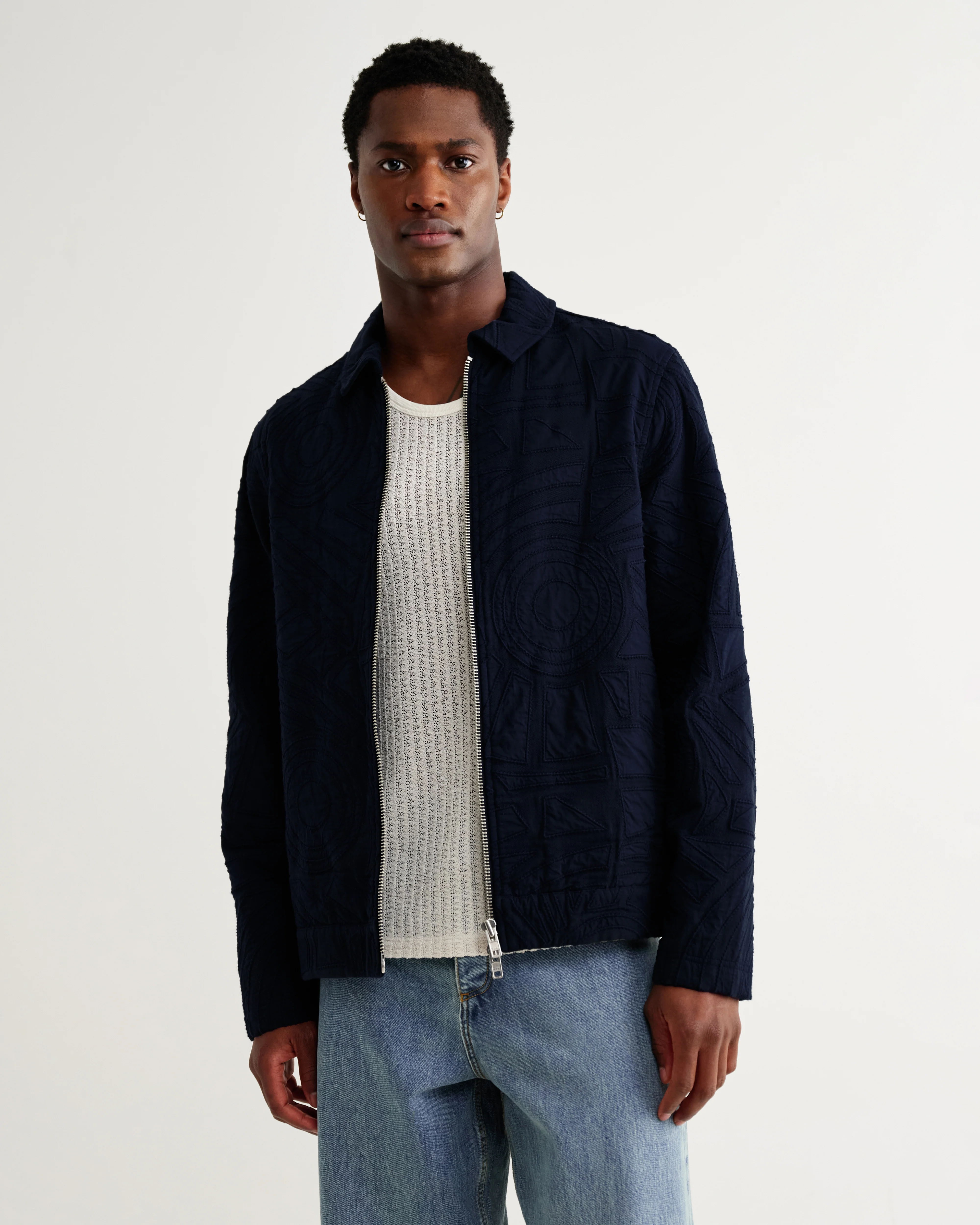 Park - Navy Tonal Applique Jacket - Image 2