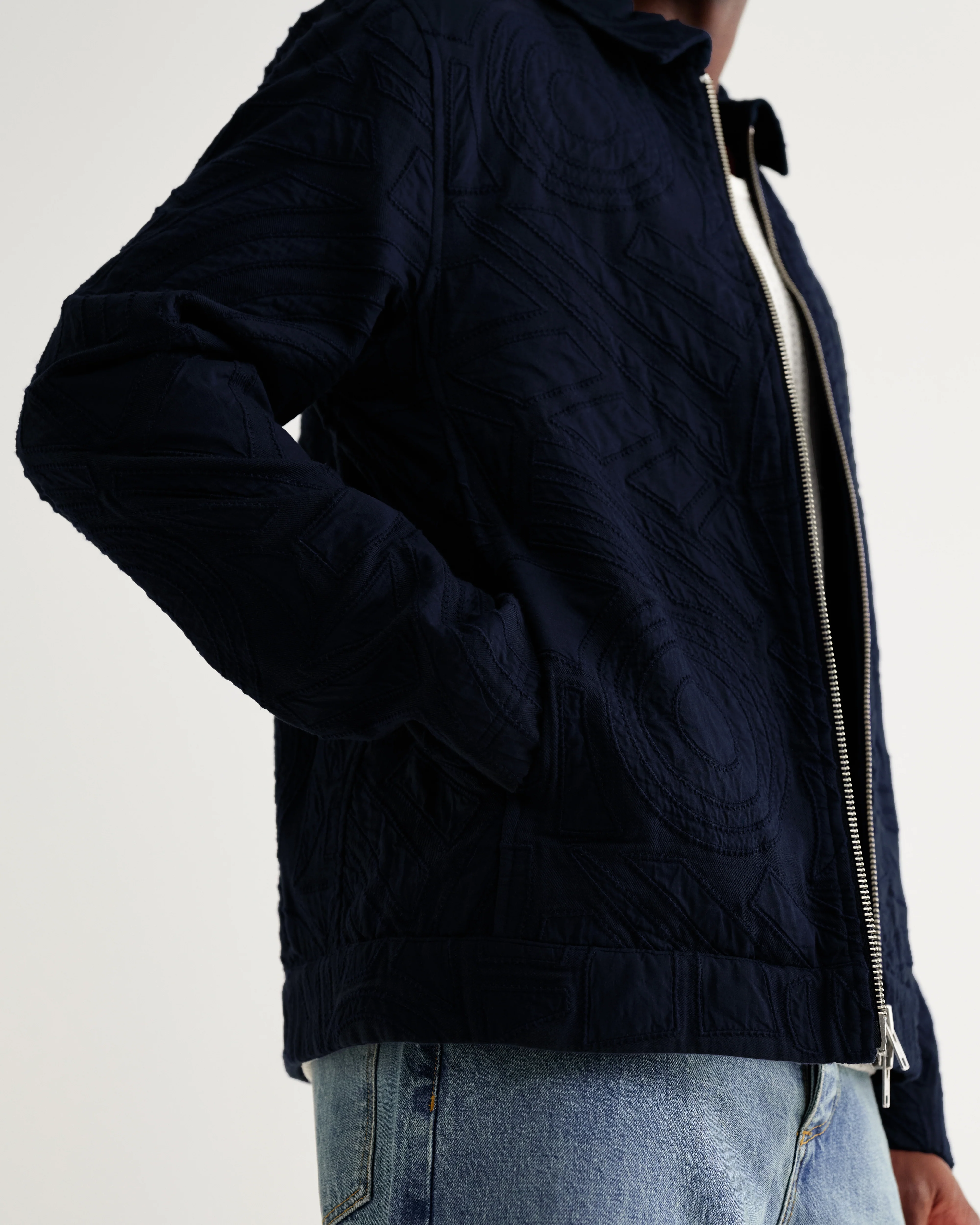 Park - Navy Tonal Applique Jacket - Image 4