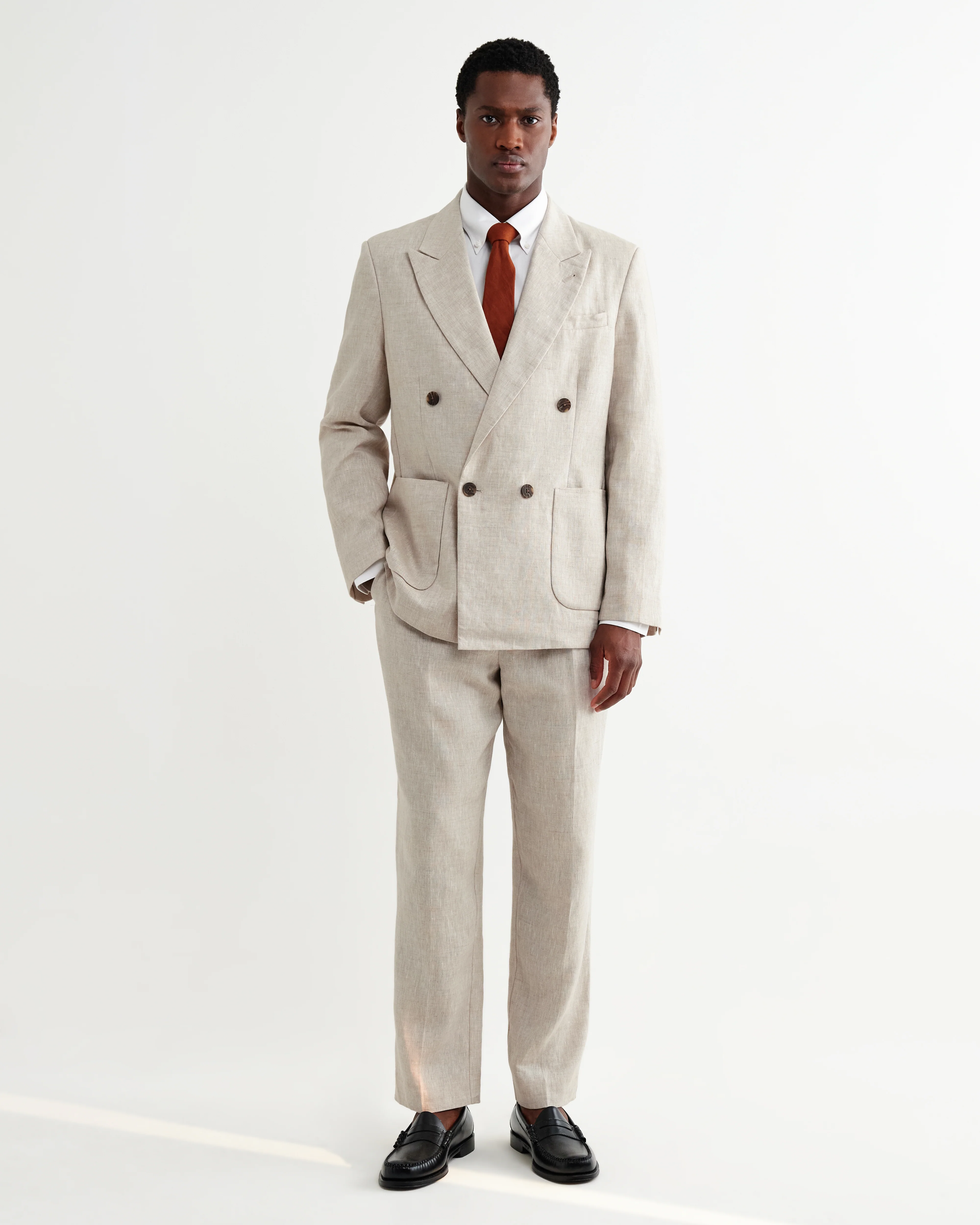 Pavillion - Rust Linen Tie - Image 3