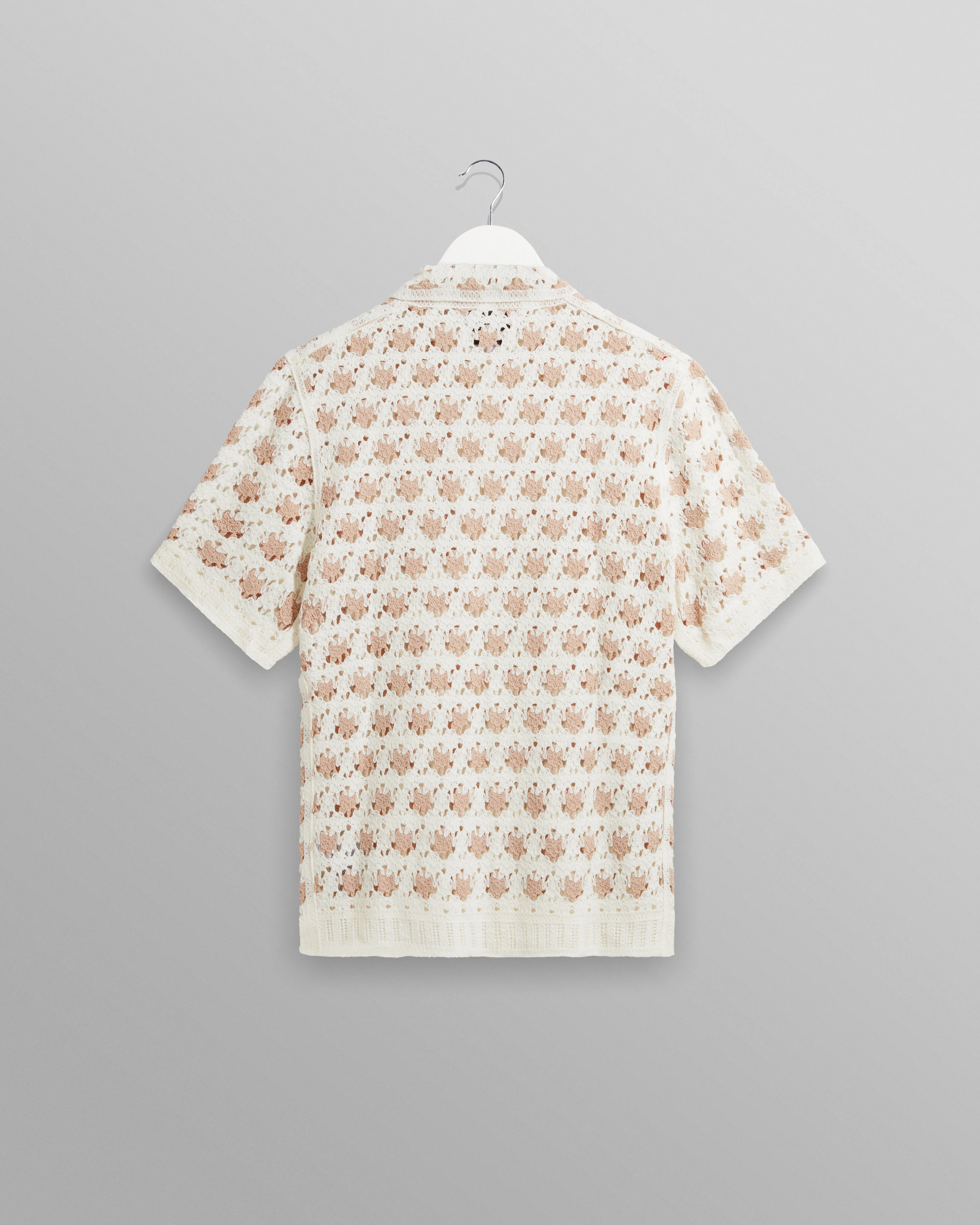 Porto - Ecru Splash Crochet Shirt - Image 10