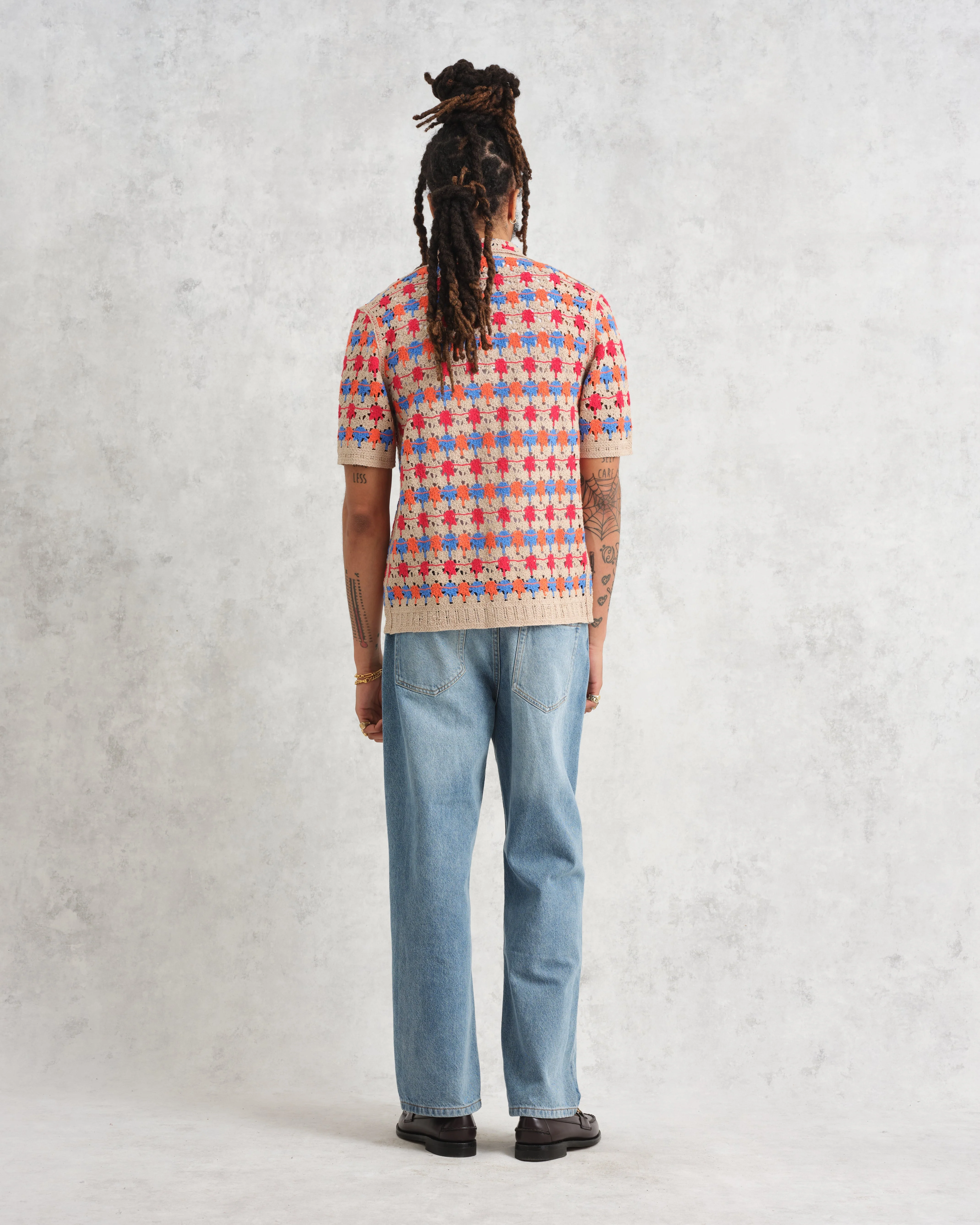 Porto - Multicolour Splash Crochet Shirt - Image 6