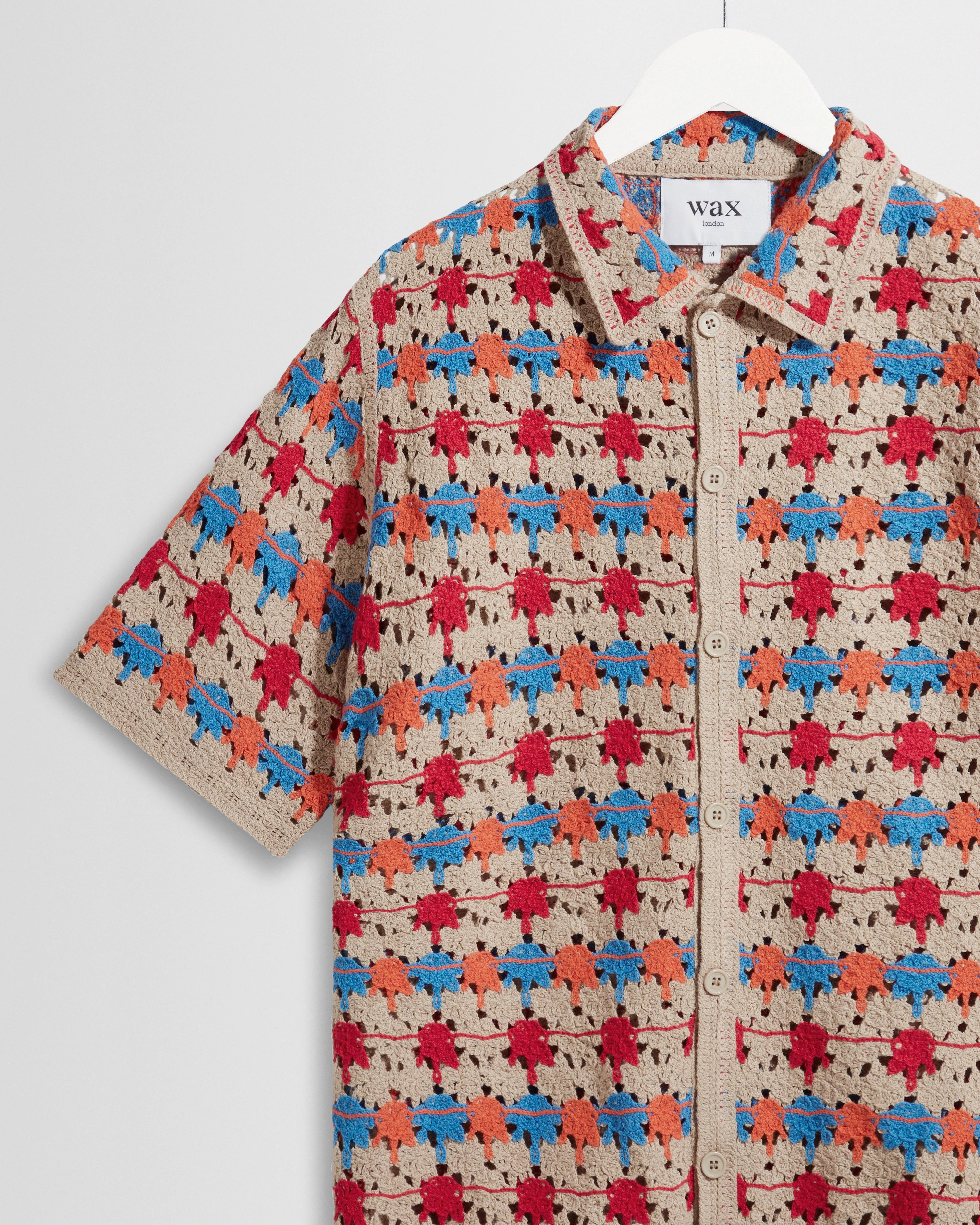 Porto - Multicolour Splash Crochet Shirt - Image 8