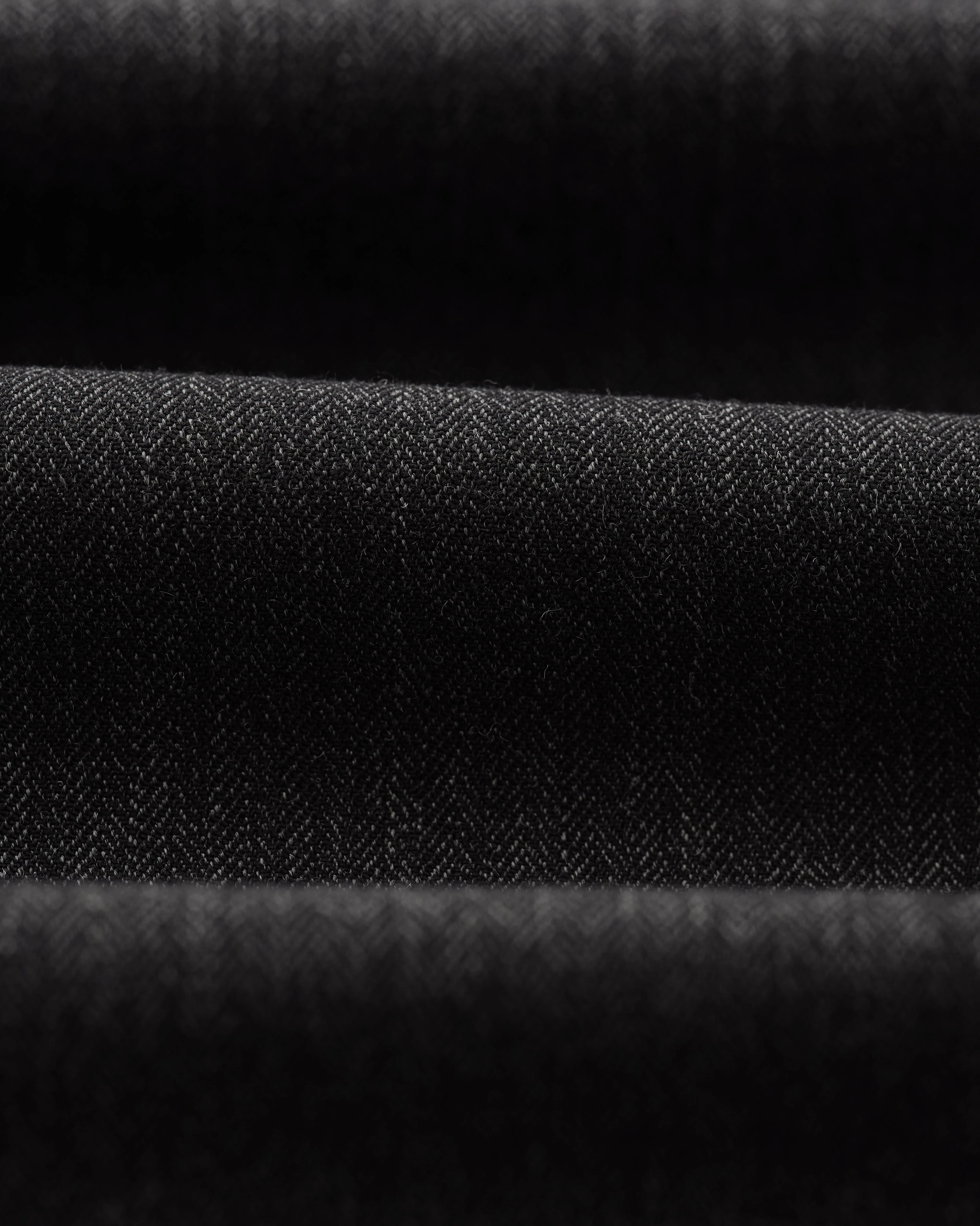 Raleigh - Charcoal Herringbone Pleated Trousers - Image 11