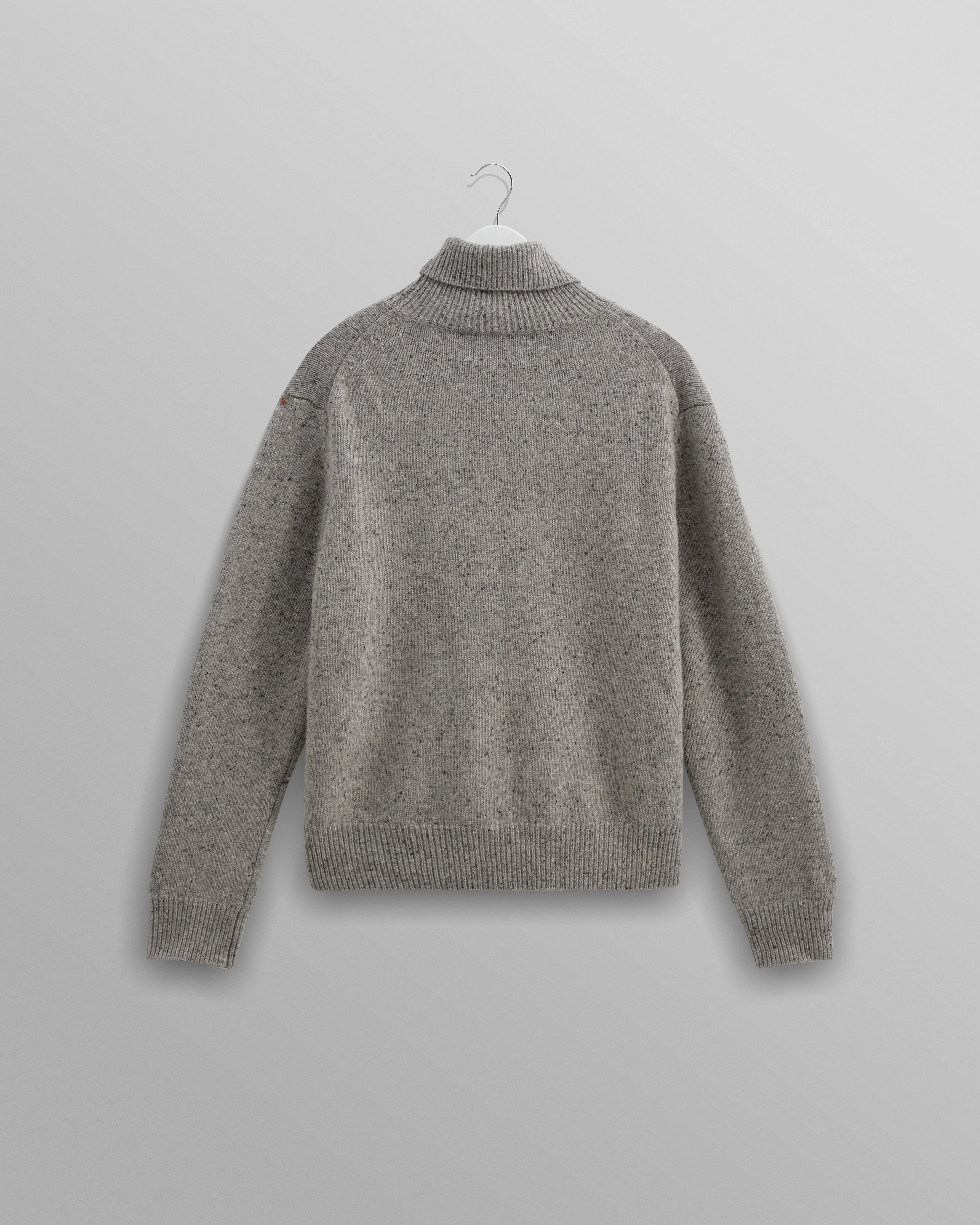 Ridgeway - Grey Donegal Roll Neck Jumper - Image 8