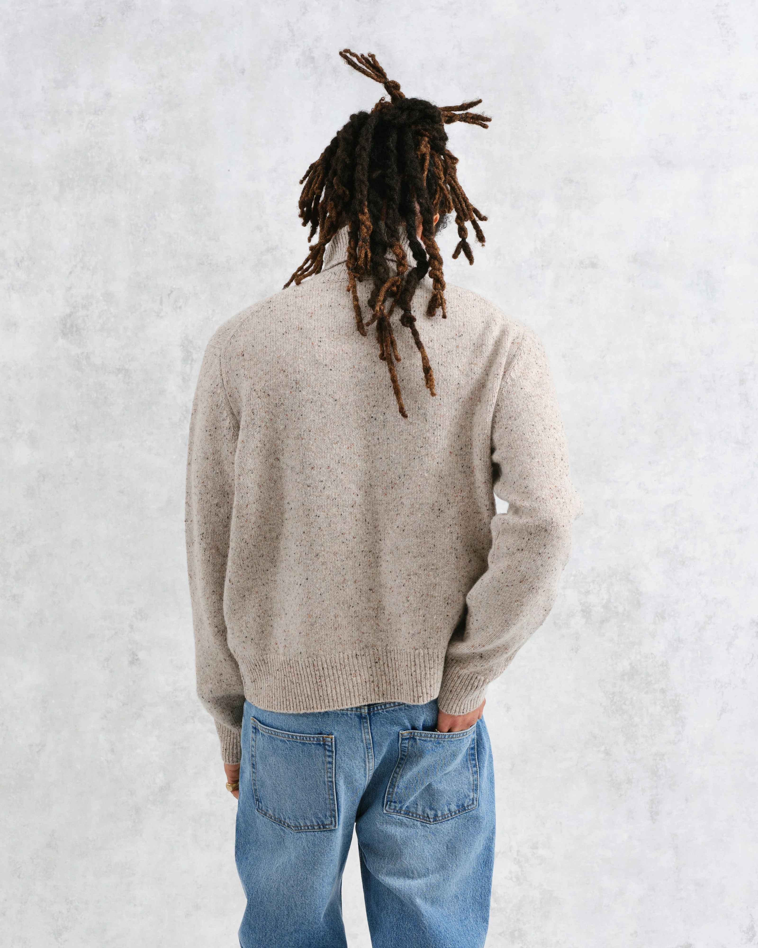 Ridgeway - Natural Donegal Roll Neck Jumper - Image 7