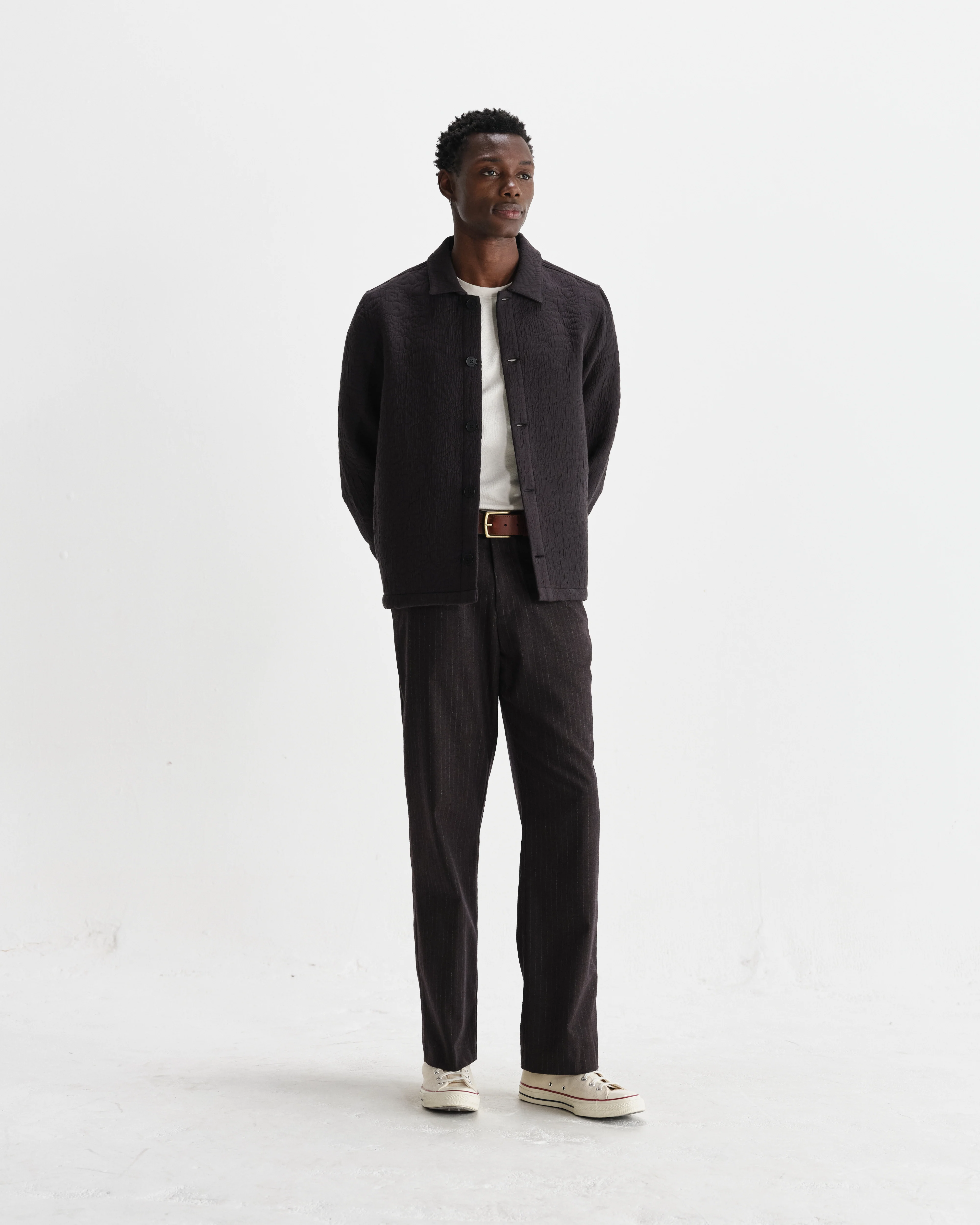 Rockley - Black Floral Quilted Cotton Overshirt - Image 4