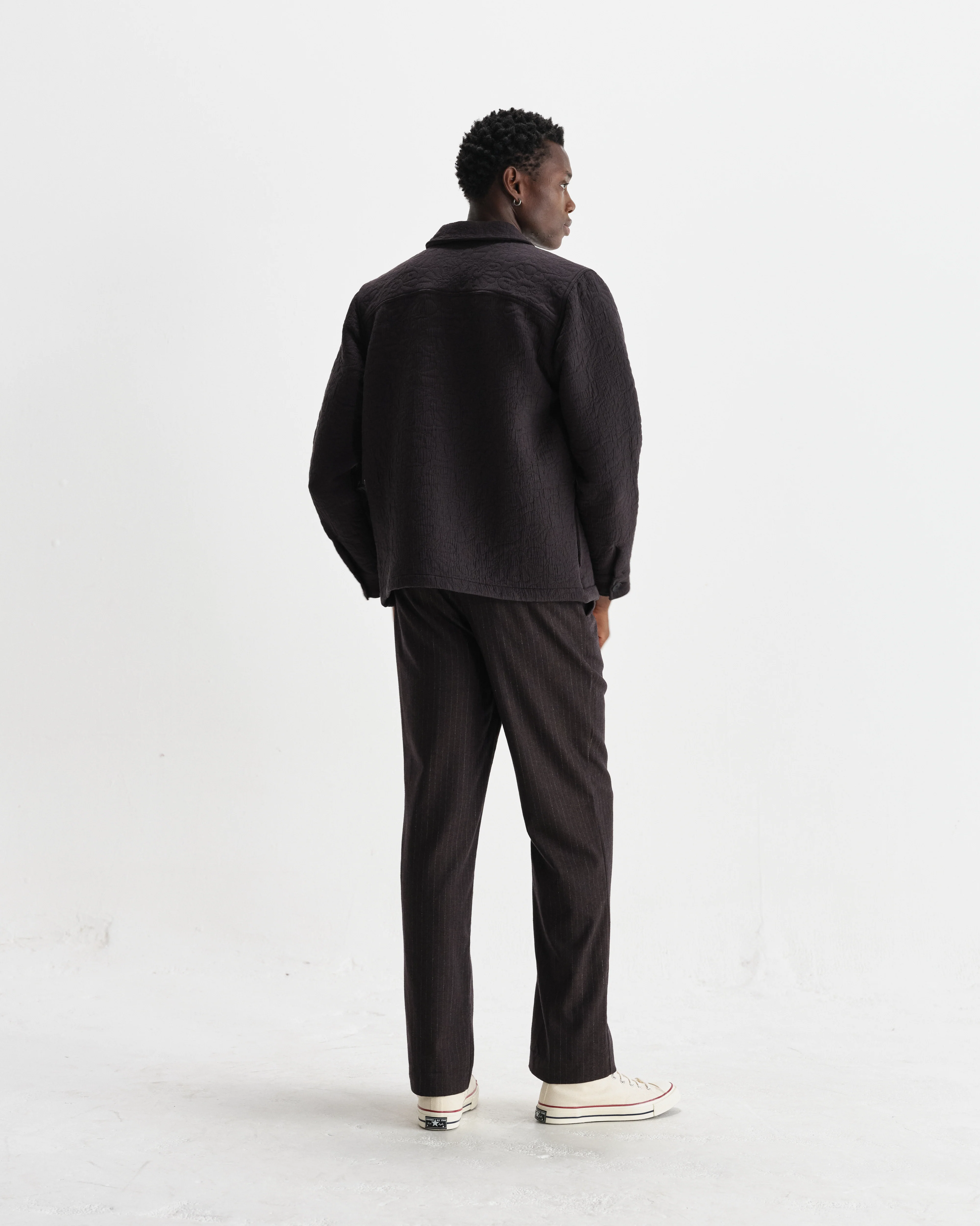 Rockley - Black Floral Quilted Cotton Overshirt - Image 6