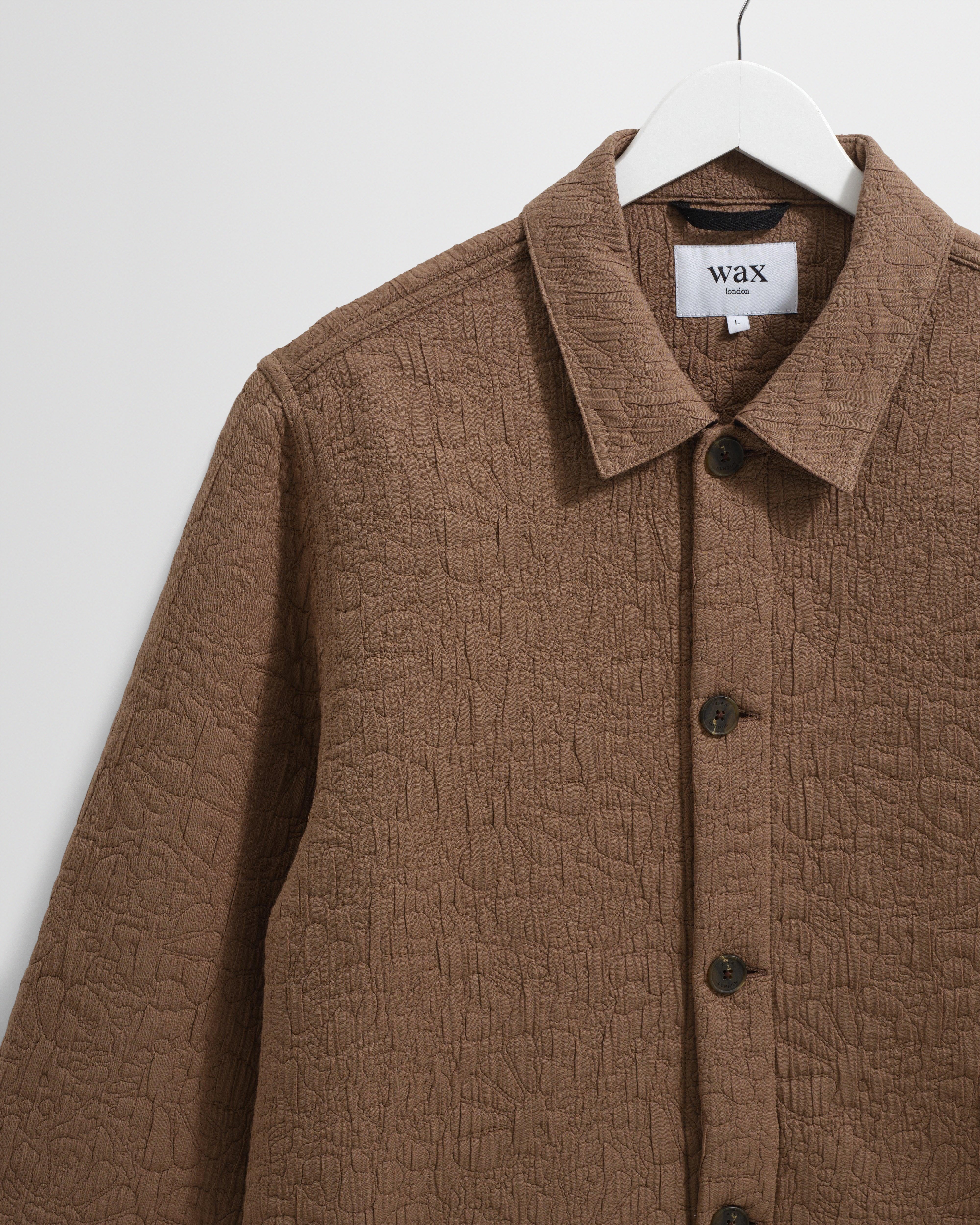 Rockley - Brown Floral Quilted Cotton Overshirt - Image 7