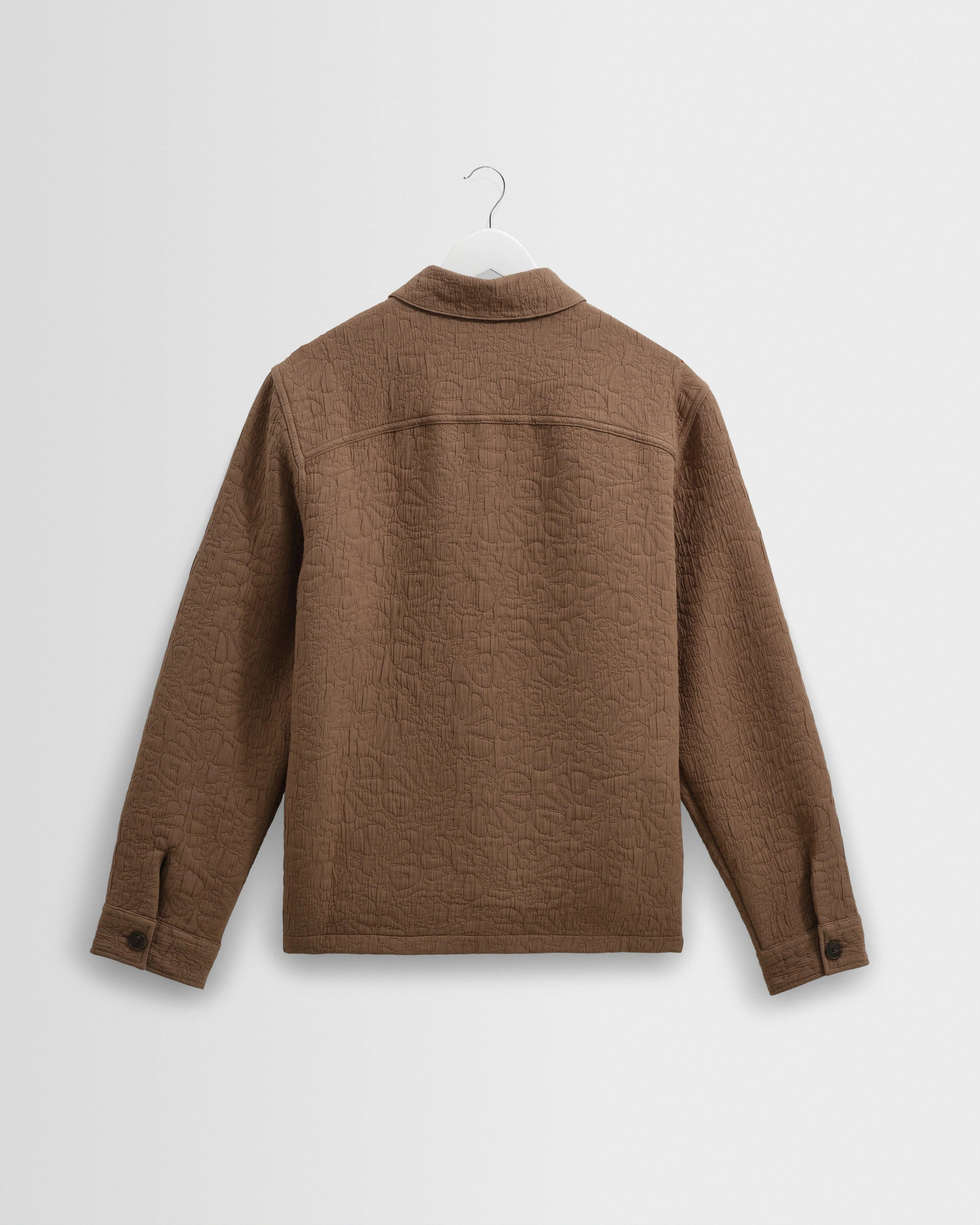 Rockley - Brown Floral Quilted Cotton Overshirt - Image 8
