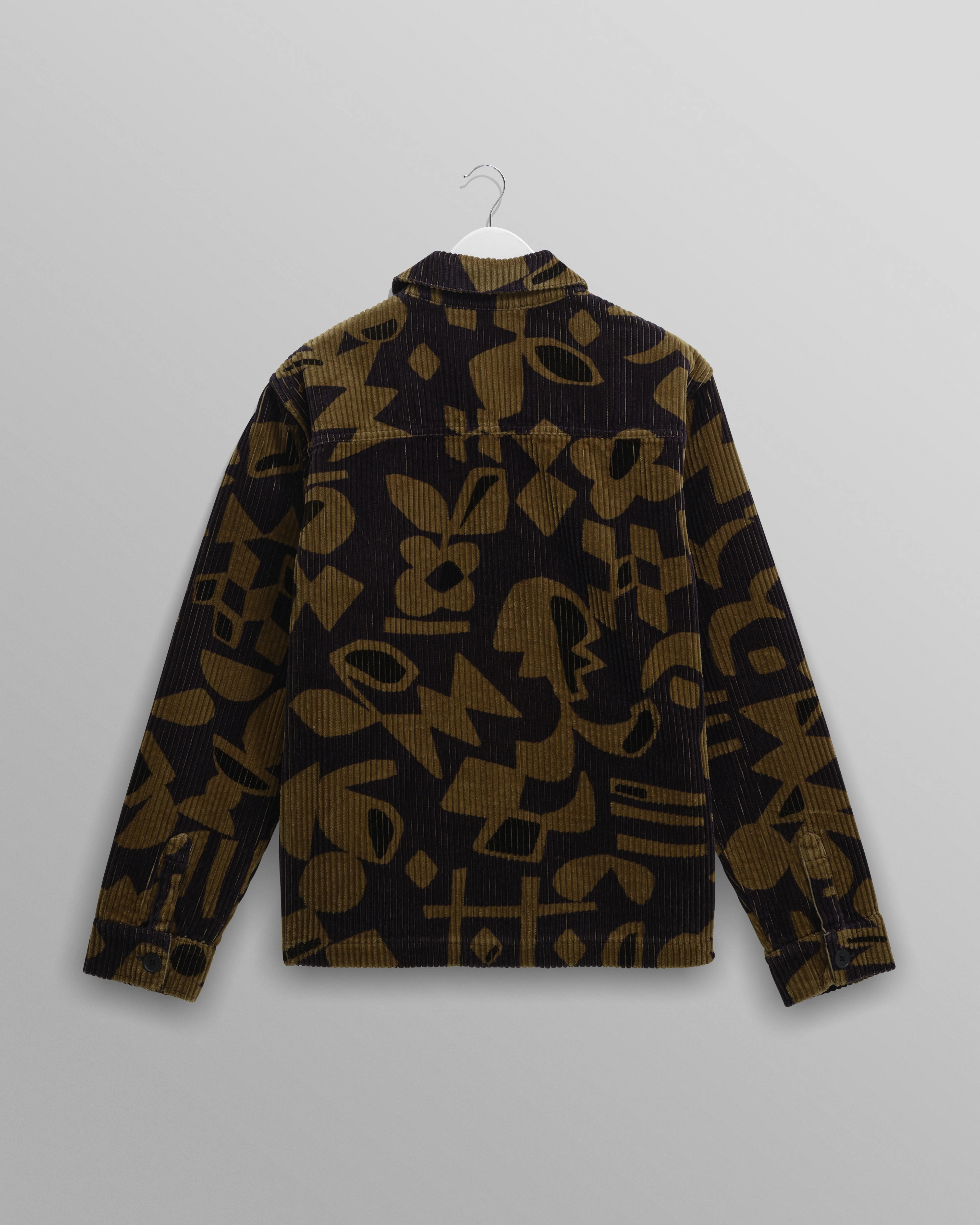 Rockley - Navy And Khaki Shapes Jumbo Corduroy Overshirt - Image 8