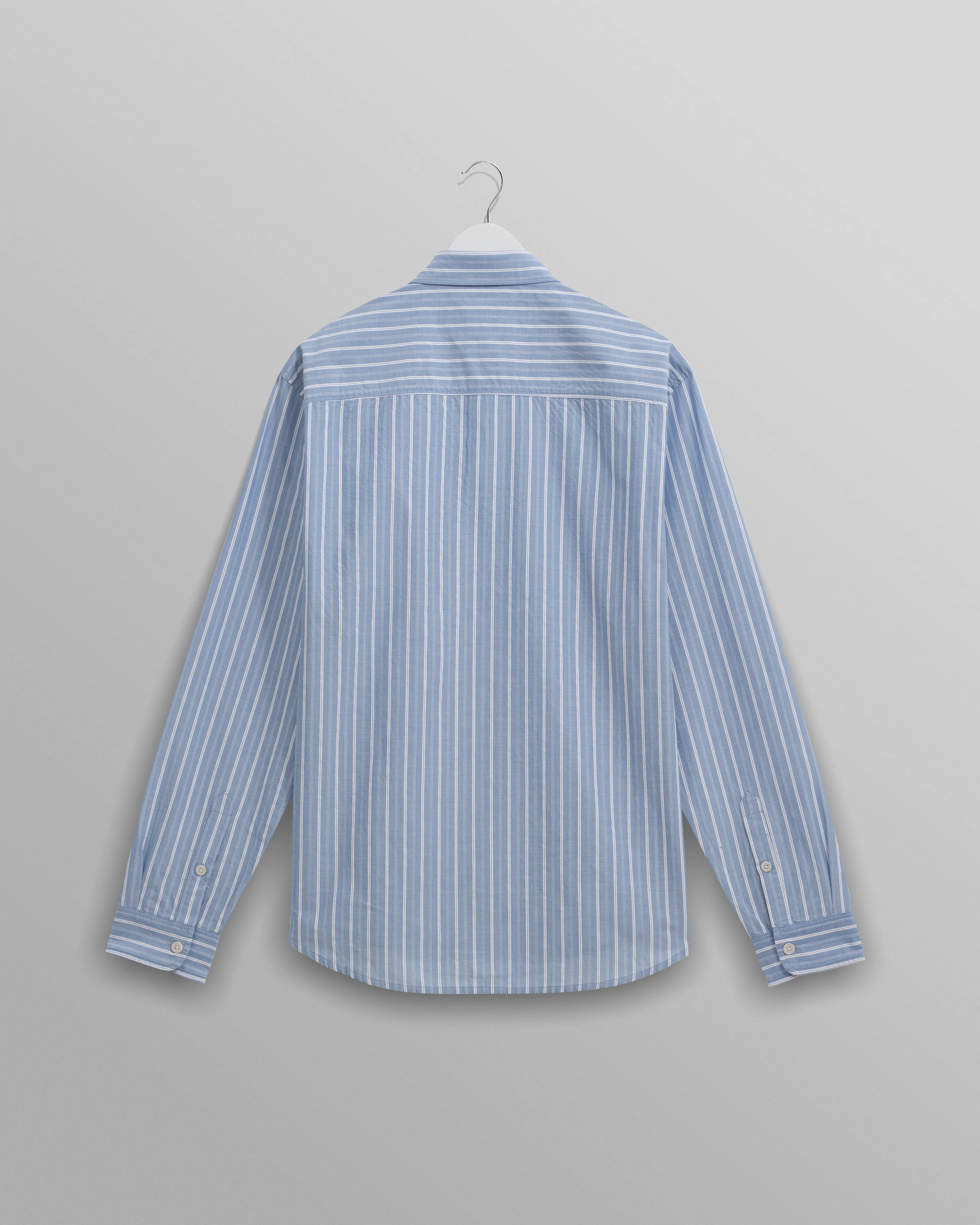 Rove - Blue Striped Cotton-Poplin Shirt - Image 10