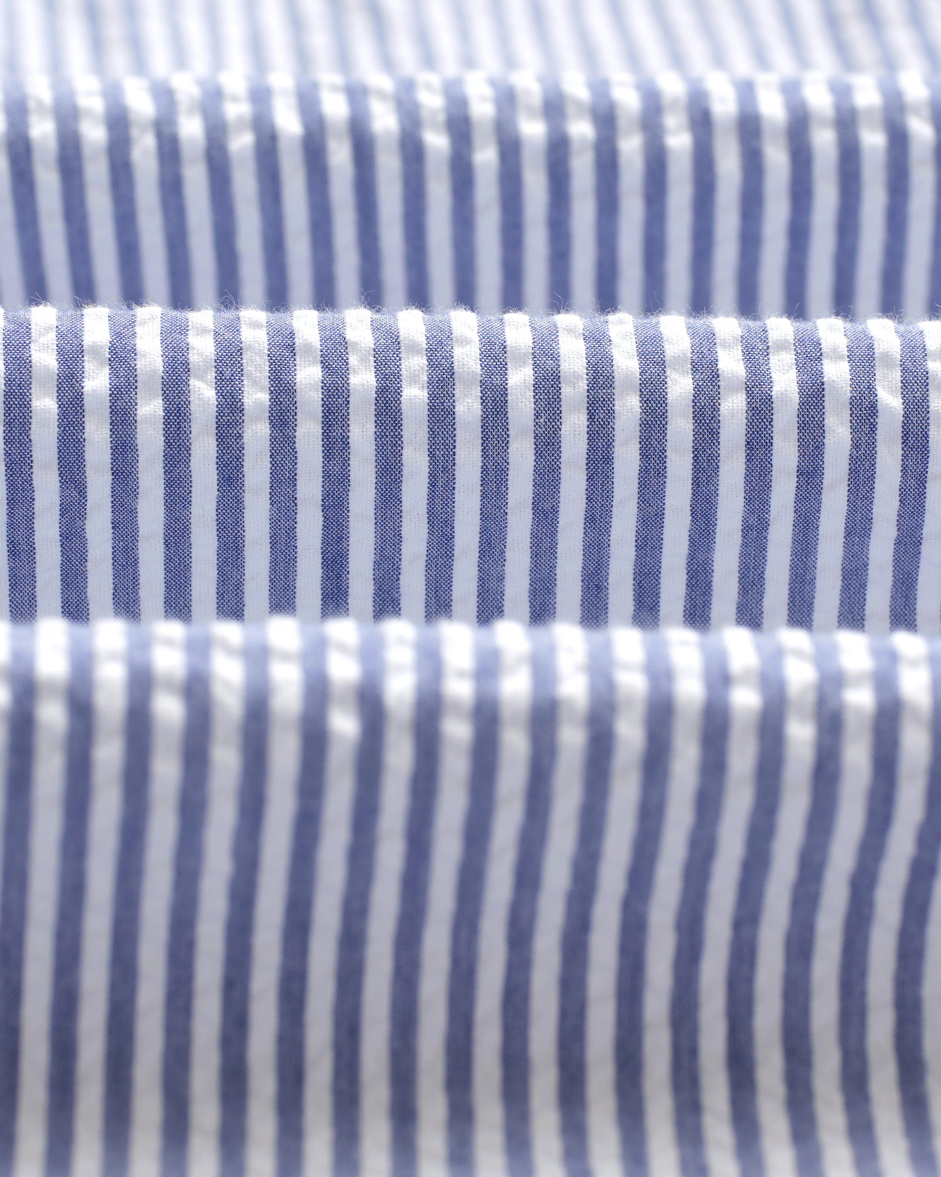 Rove - Blue Striped Cotton-Seersucker Shirt - Image 11