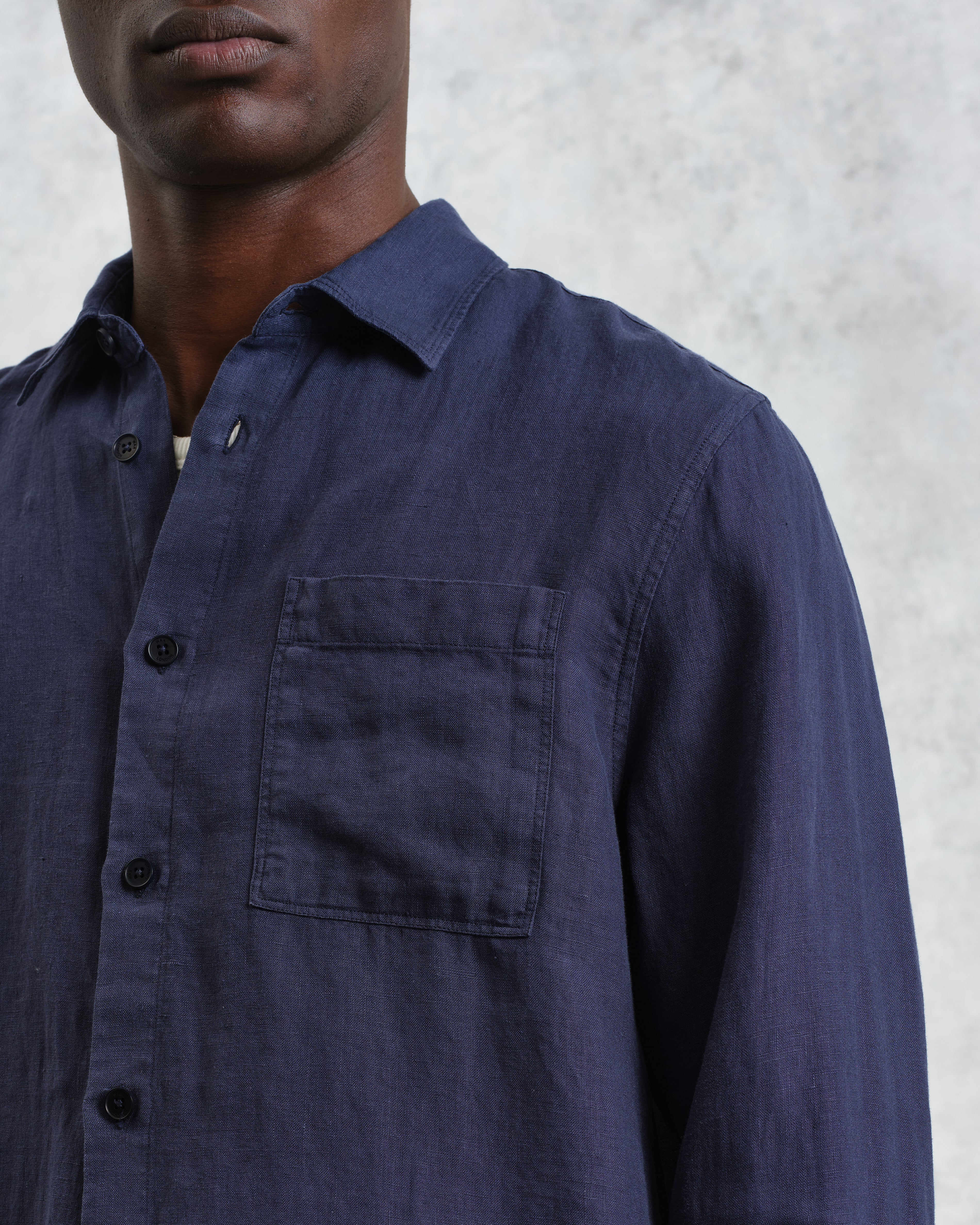 Rove - Navy Linen Shirt - Image 4