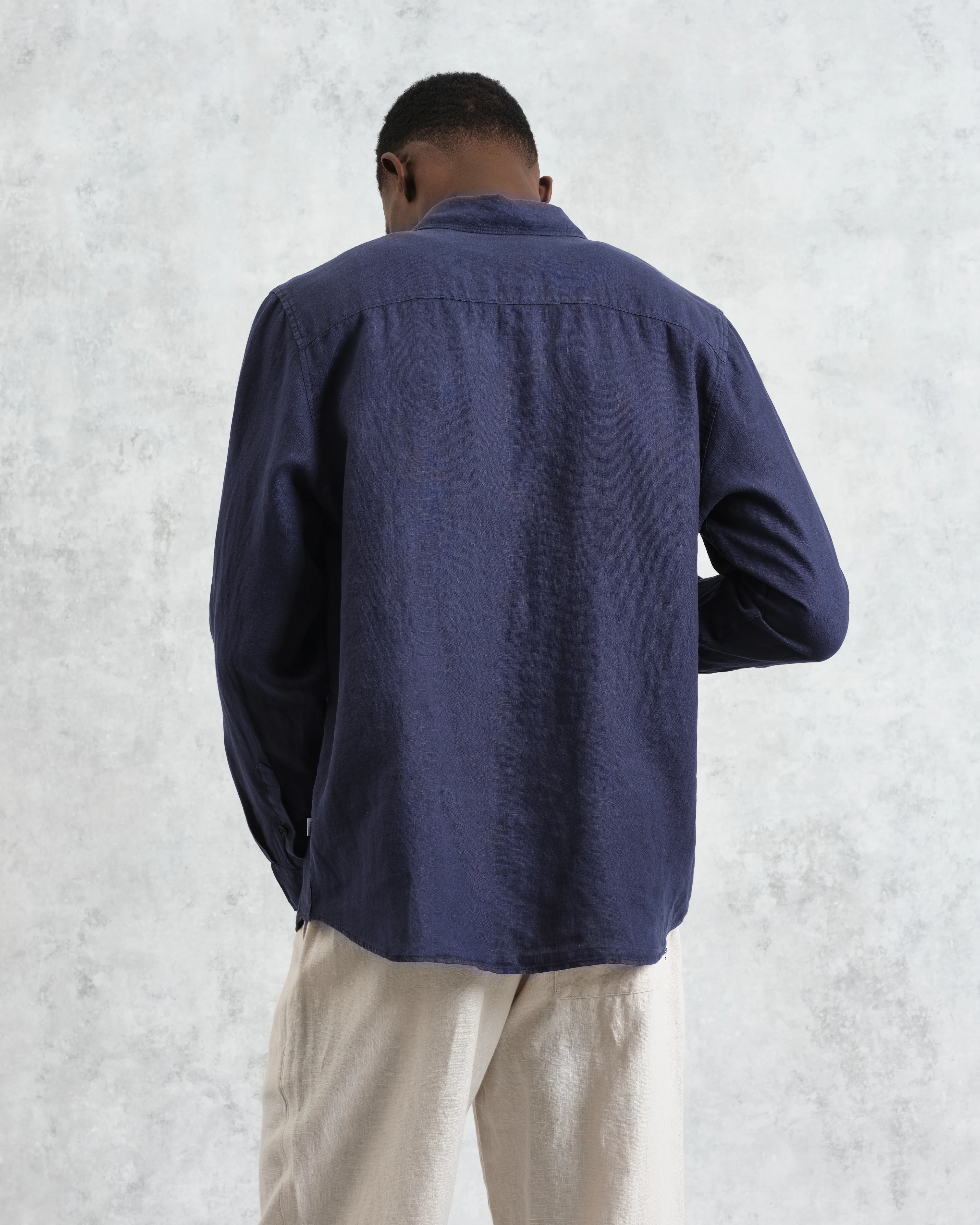Rove - Navy Linen Shirt - Image 8