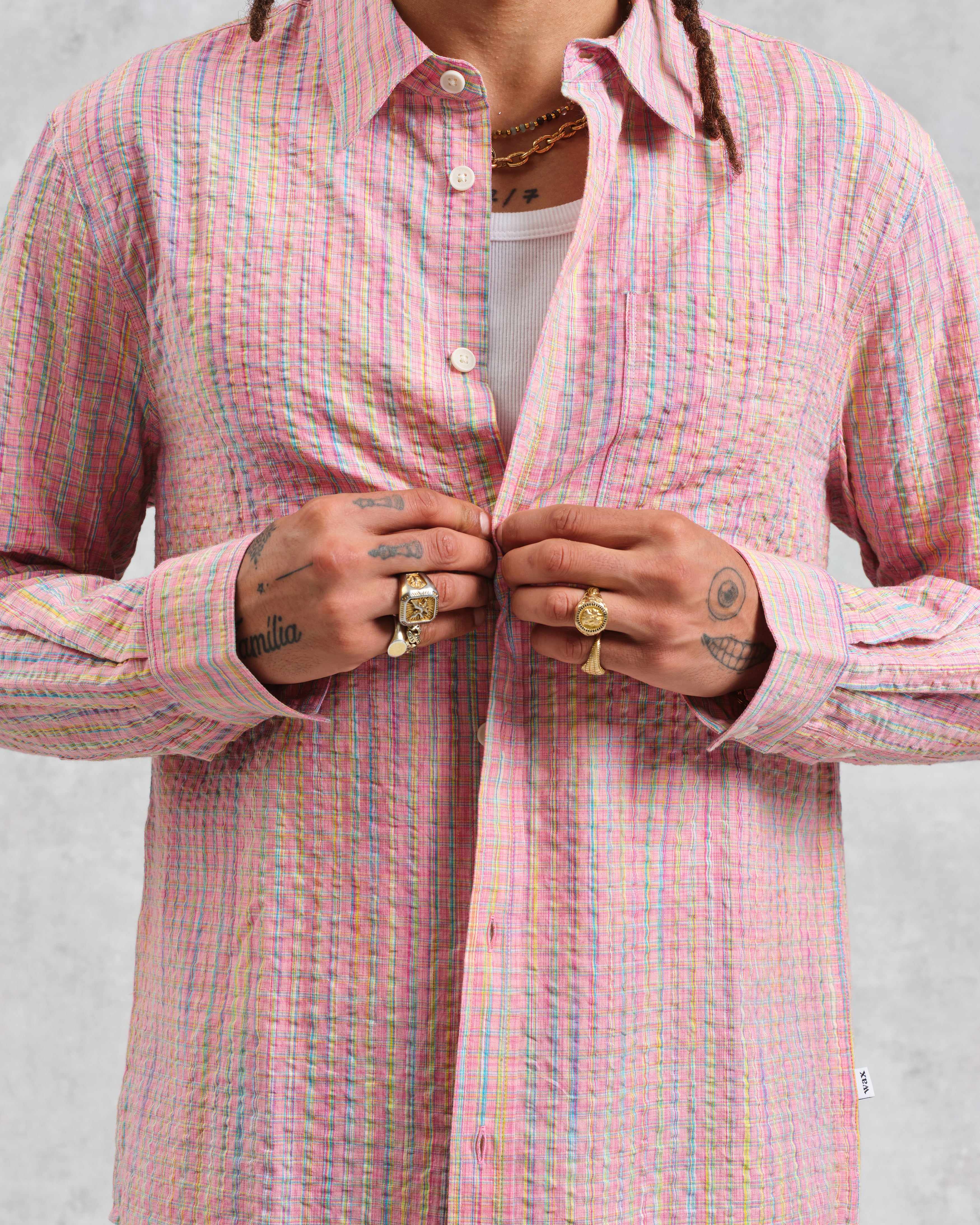 Rove - Pink Check Organic Cotton Shirt - Image 4