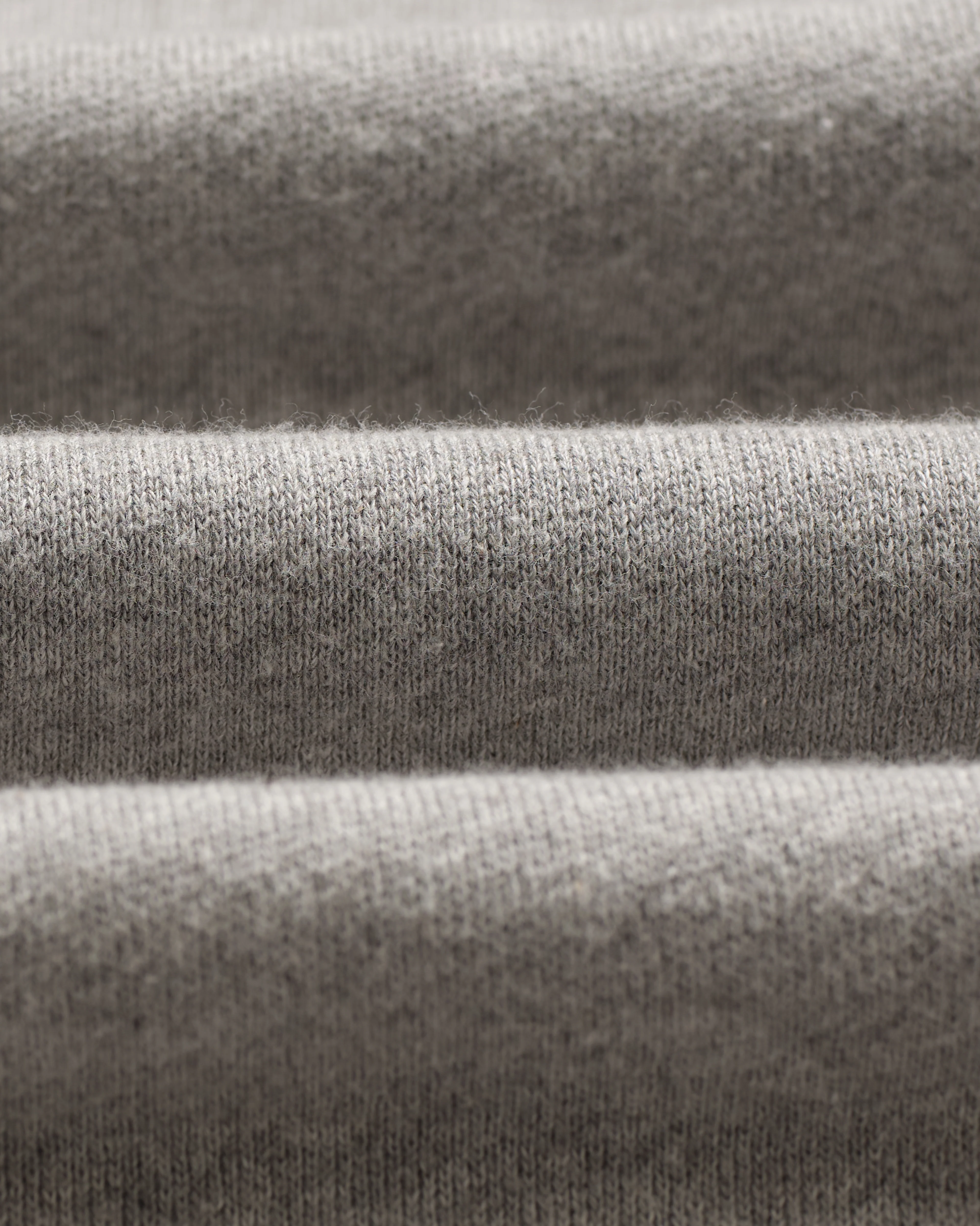 Rowhill - Grey Marl Stripe Panelled Loopback Rugby Shirt - Image 10