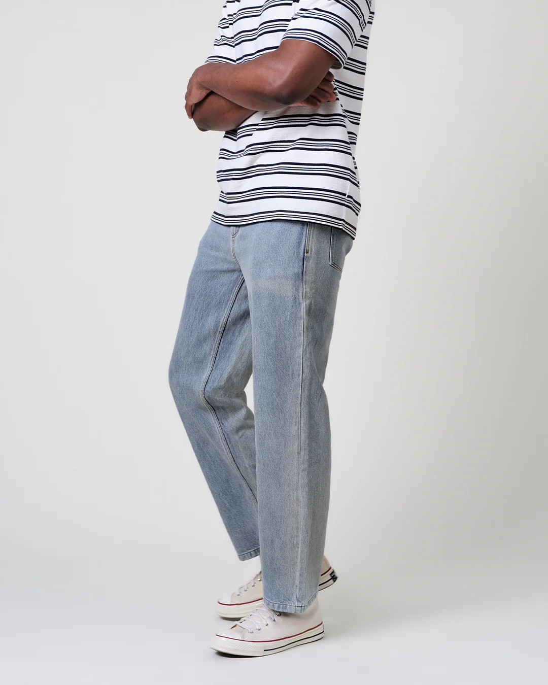 Russell - Light Blue Wash Straight Fit Denim Jeans - Image 3