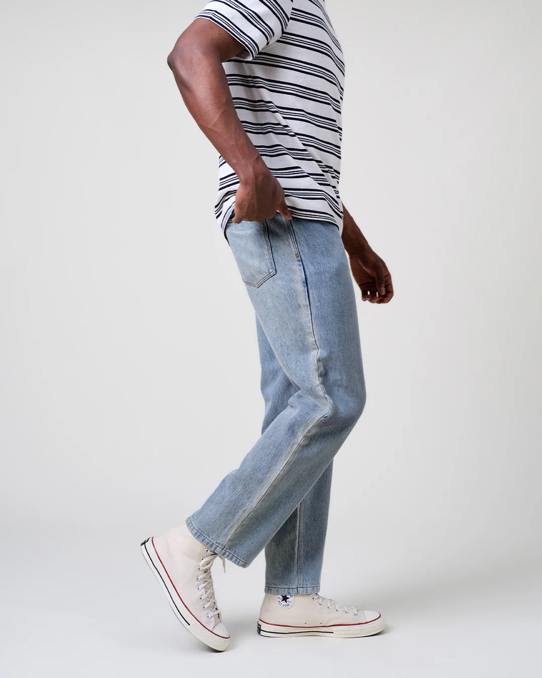 Russell - Light Blue Wash Straight Fit Denim Jeans - Image 4