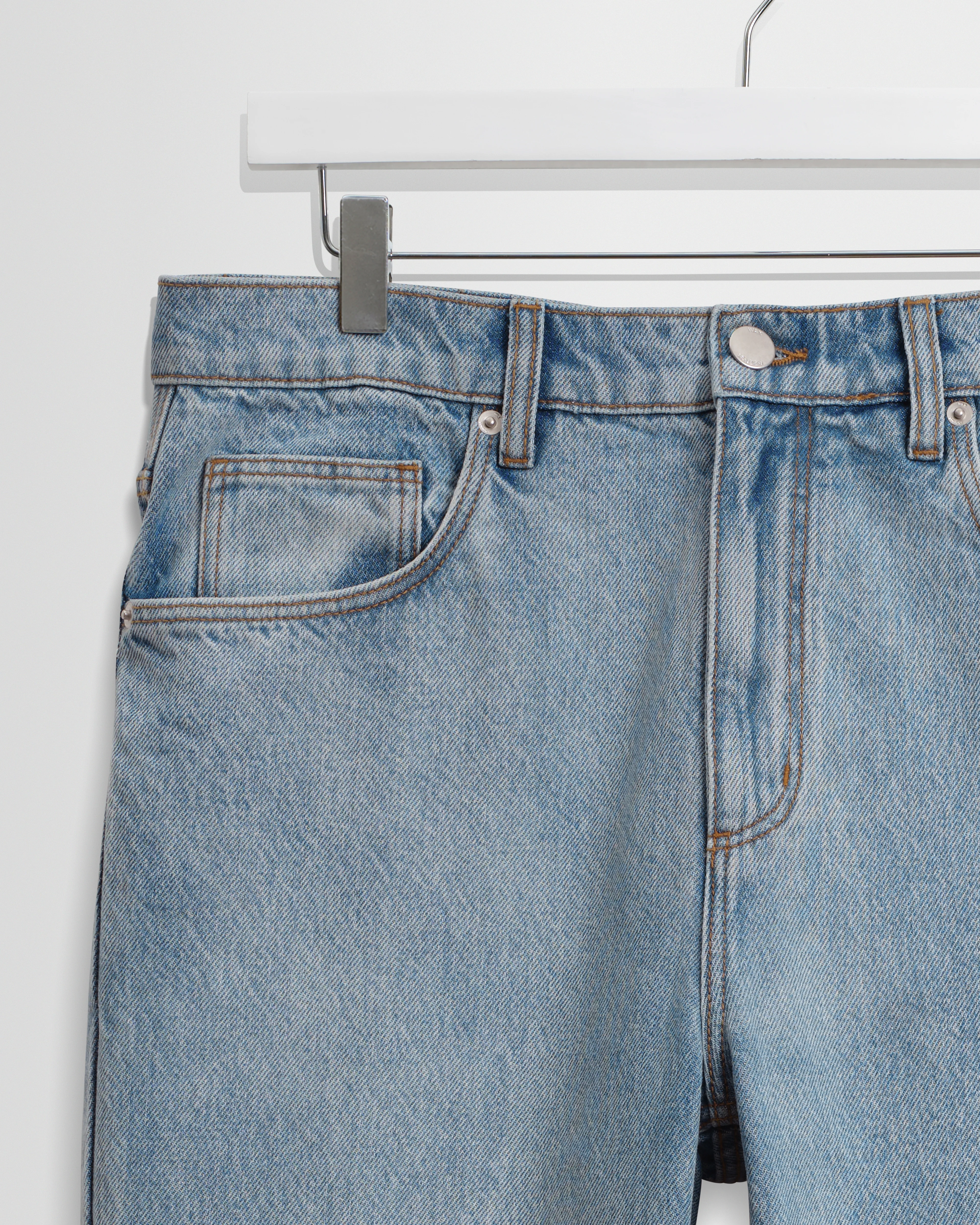 Russell - Light Blue Wash Straight Fit Denim Jeans - Image 7