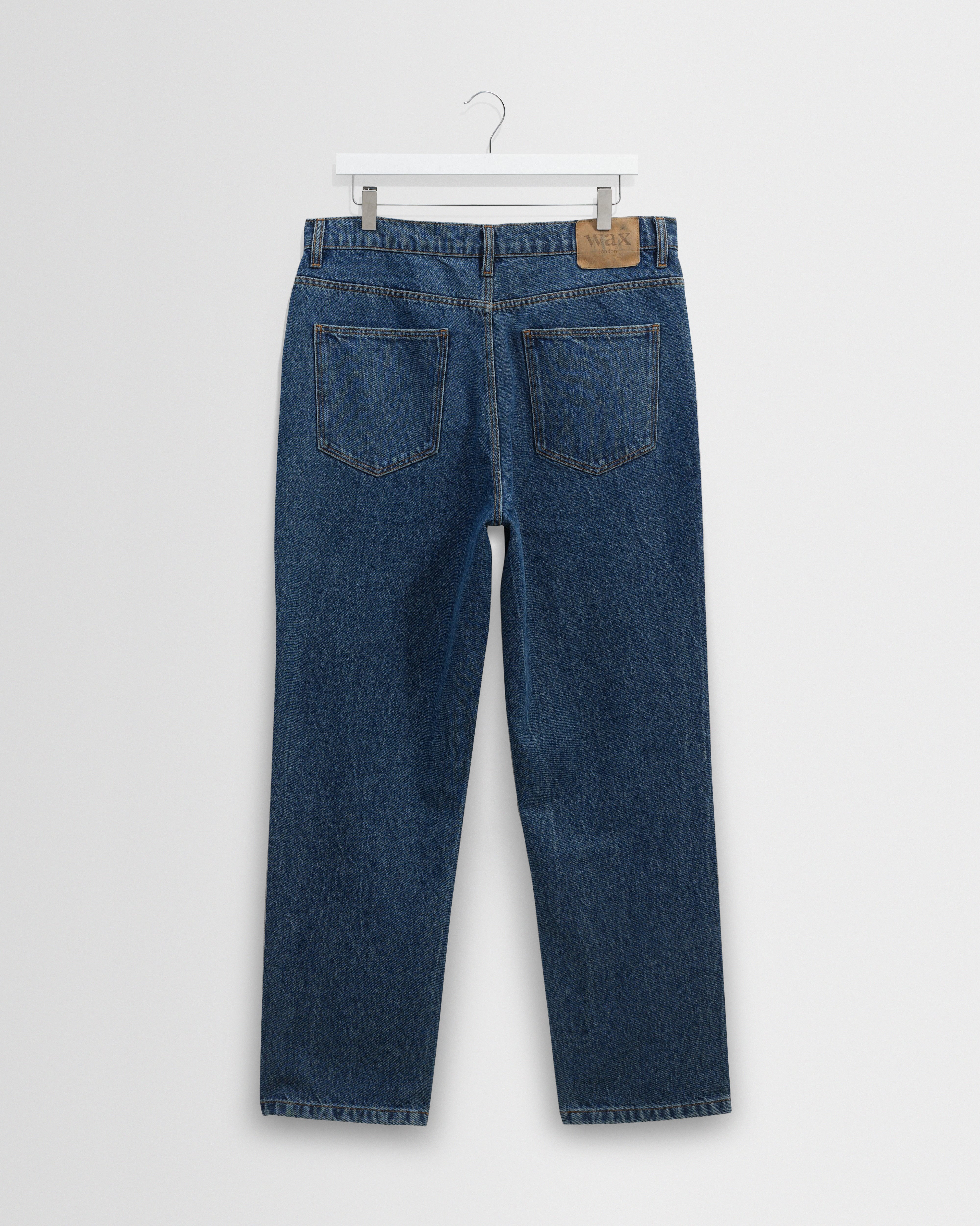 Russell - Mid Blue Straight Fit Denim Jeans - Image 8