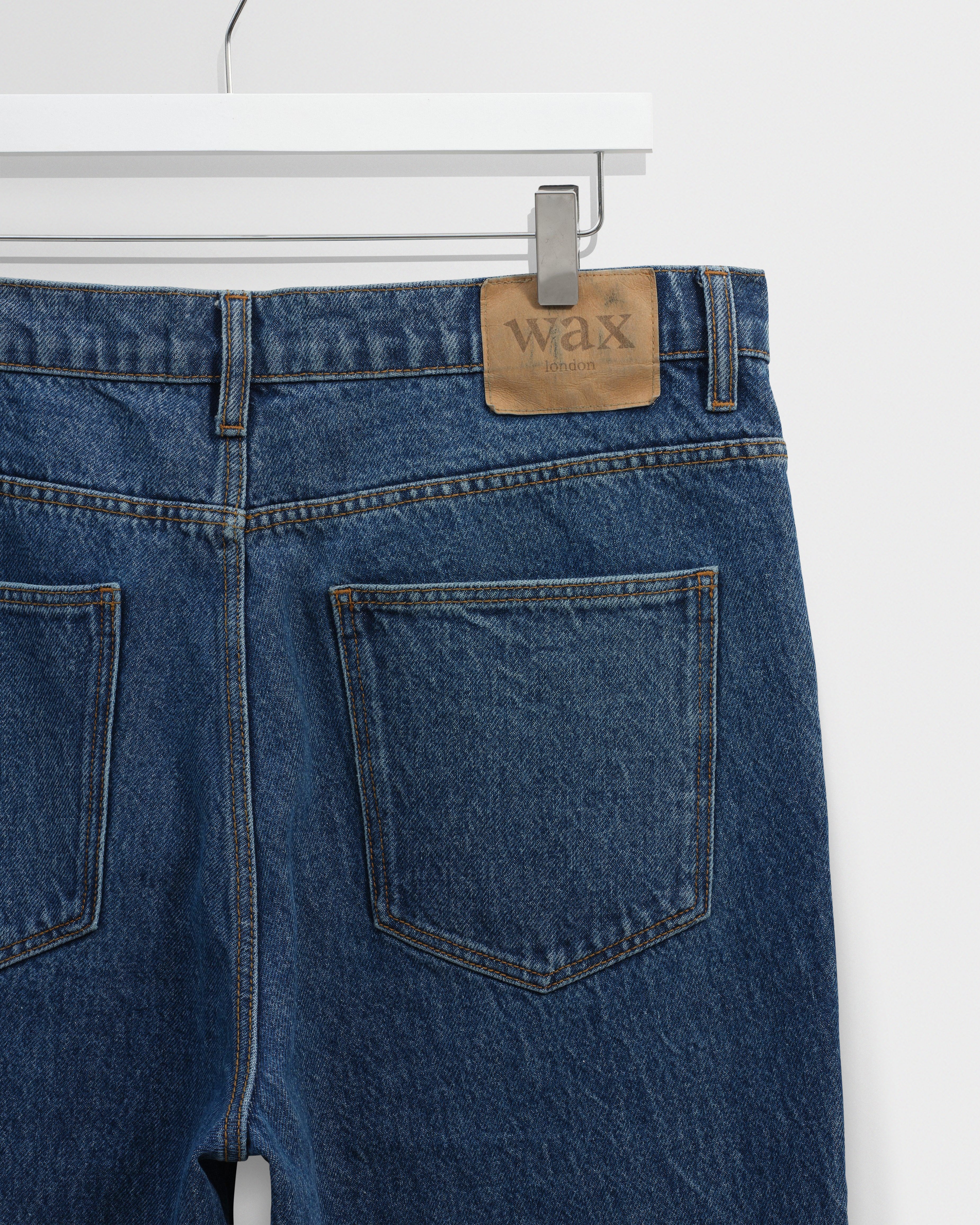 Russell - Mid Blue Straight Fit Denim Jeans - Image 9