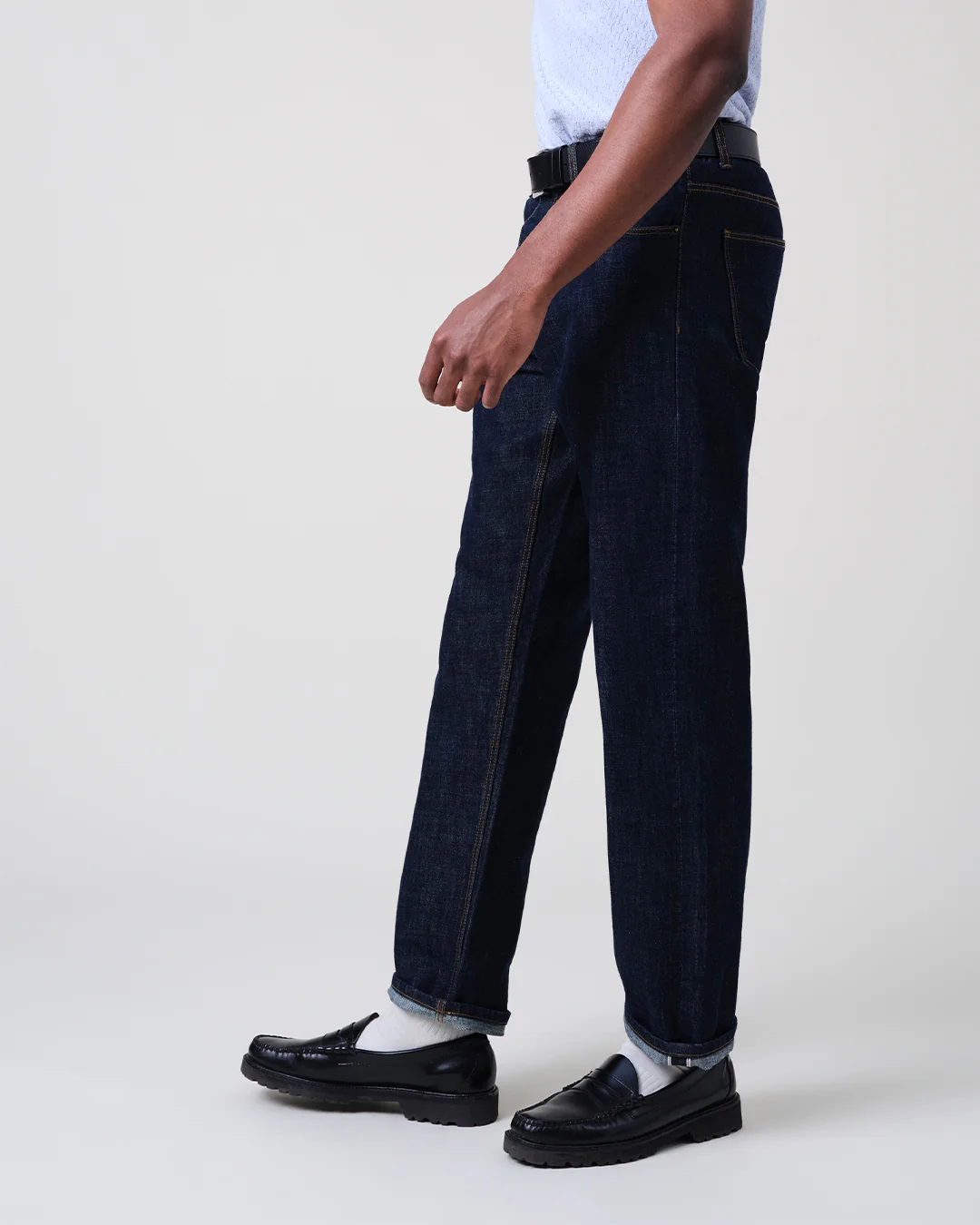 Russell - Rinse Wash Selvedge Straight Fit Denim Jeans - Image 4