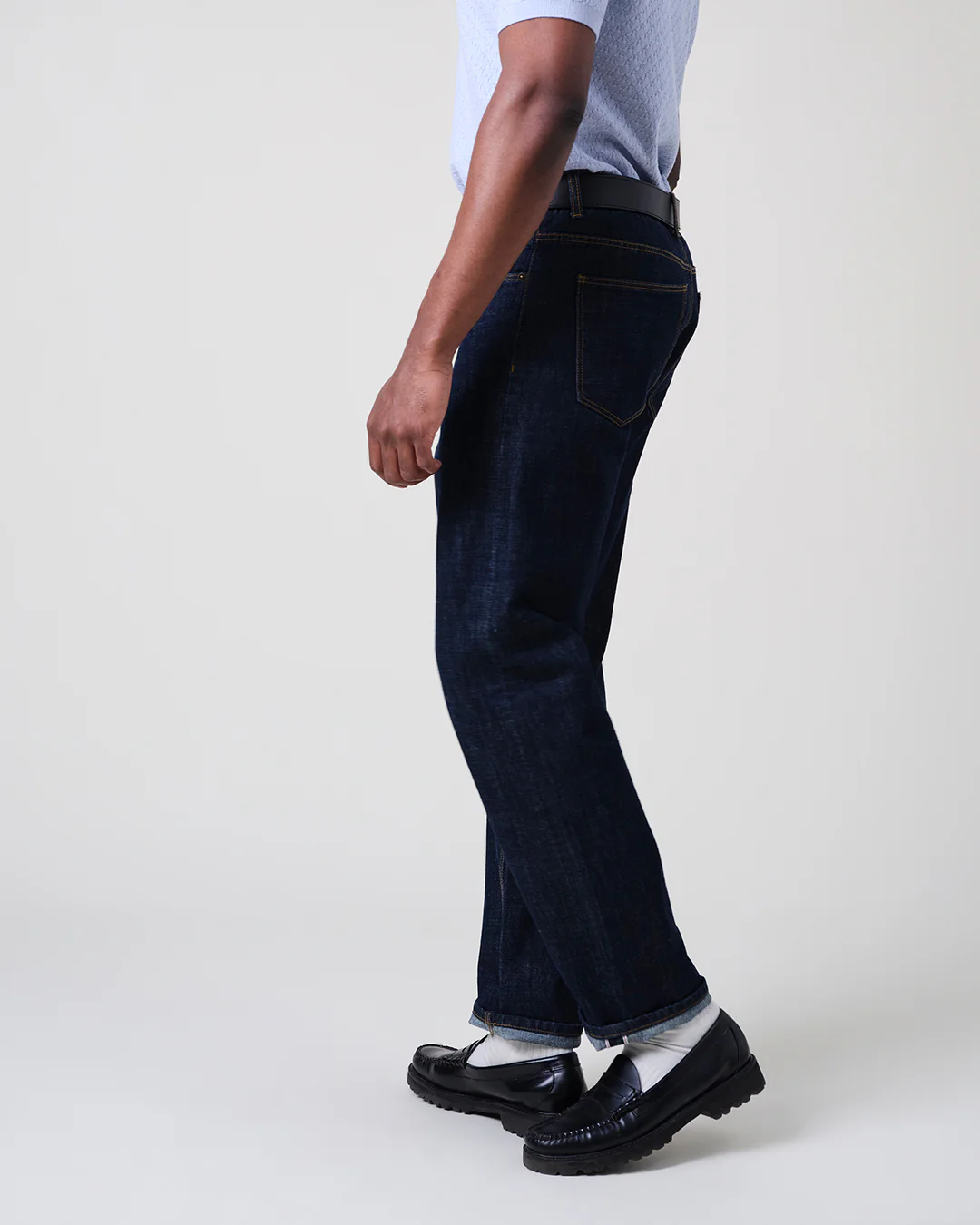 Russell - Rinse Wash Selvedge Straight Fit Denim Jeans - Image 5