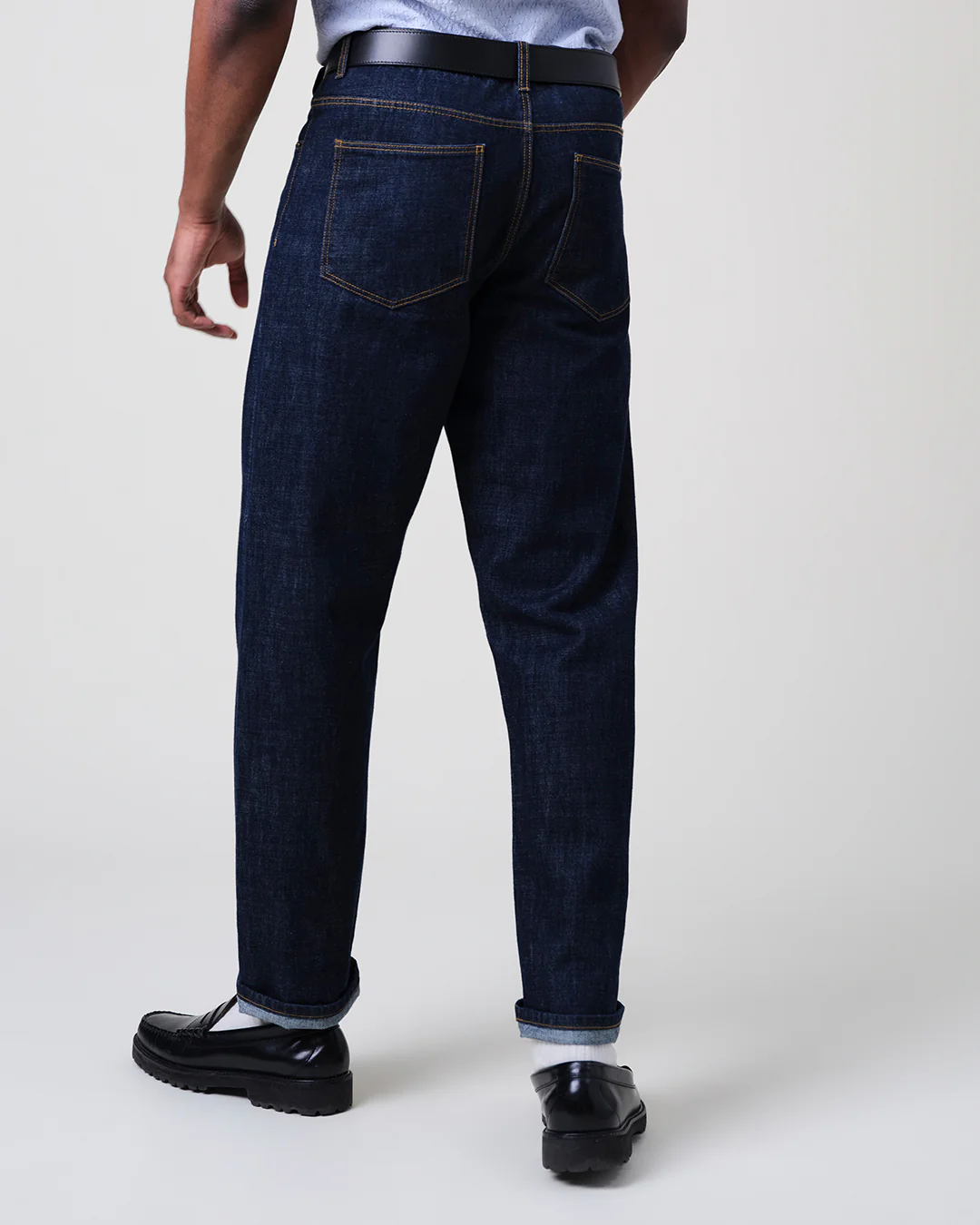 Russell - Rinse Wash Selvedge Straight Fit Denim Jeans - Image 6