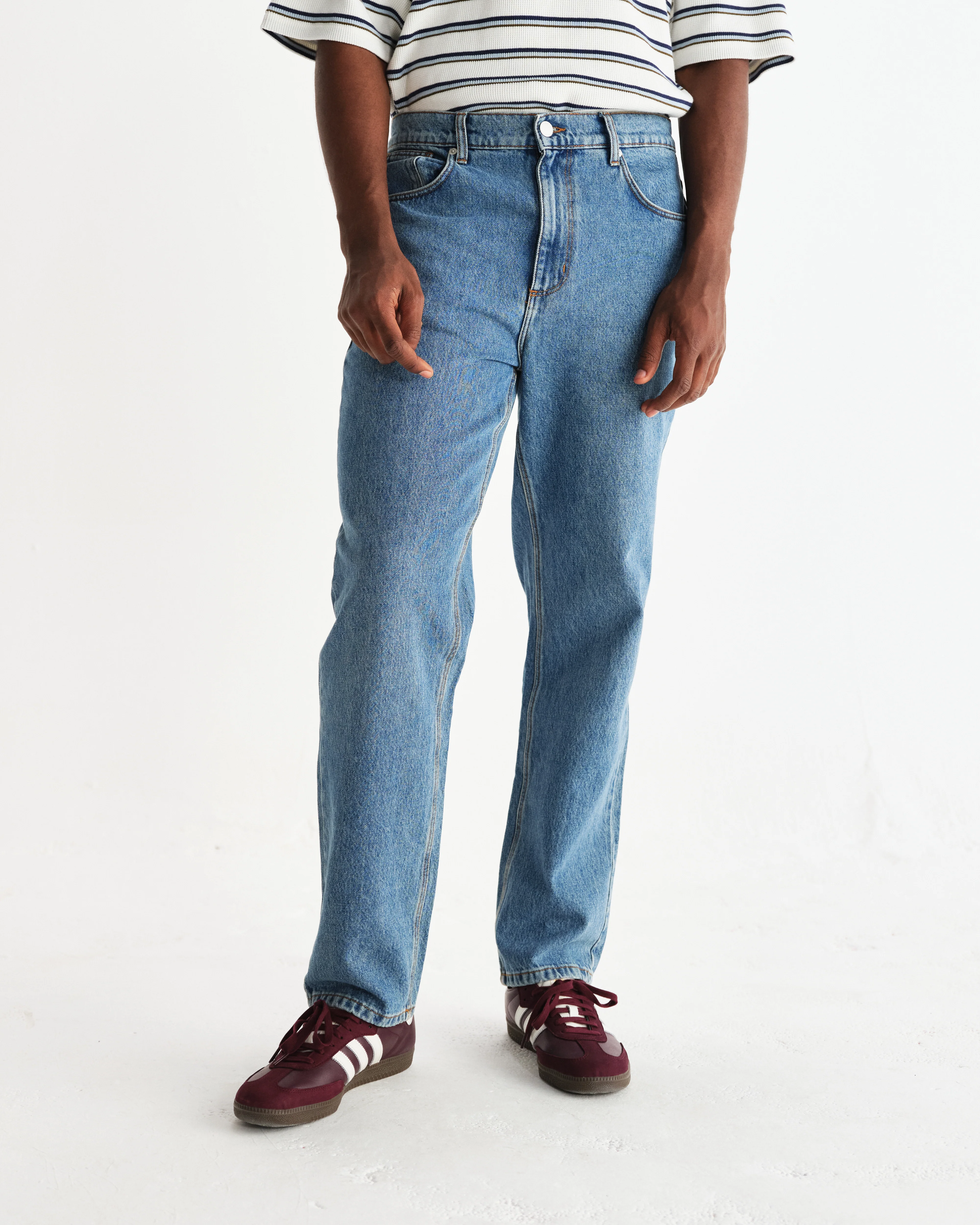 Russell - Vintage Blue Straight Fit Denim Jeans - Image 3