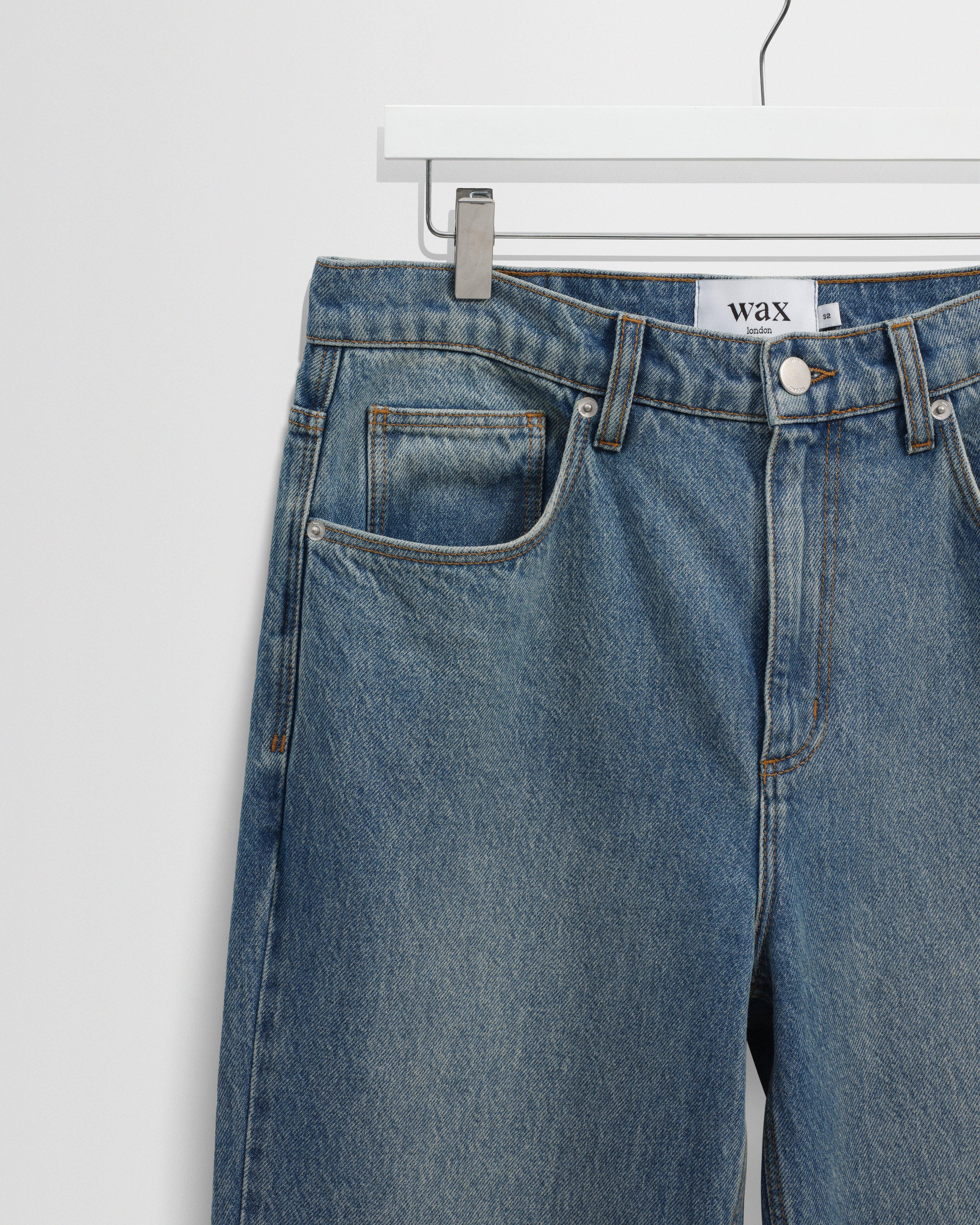 Russell - Vintage Blue Straight Fit Denim Jeans - Image 7