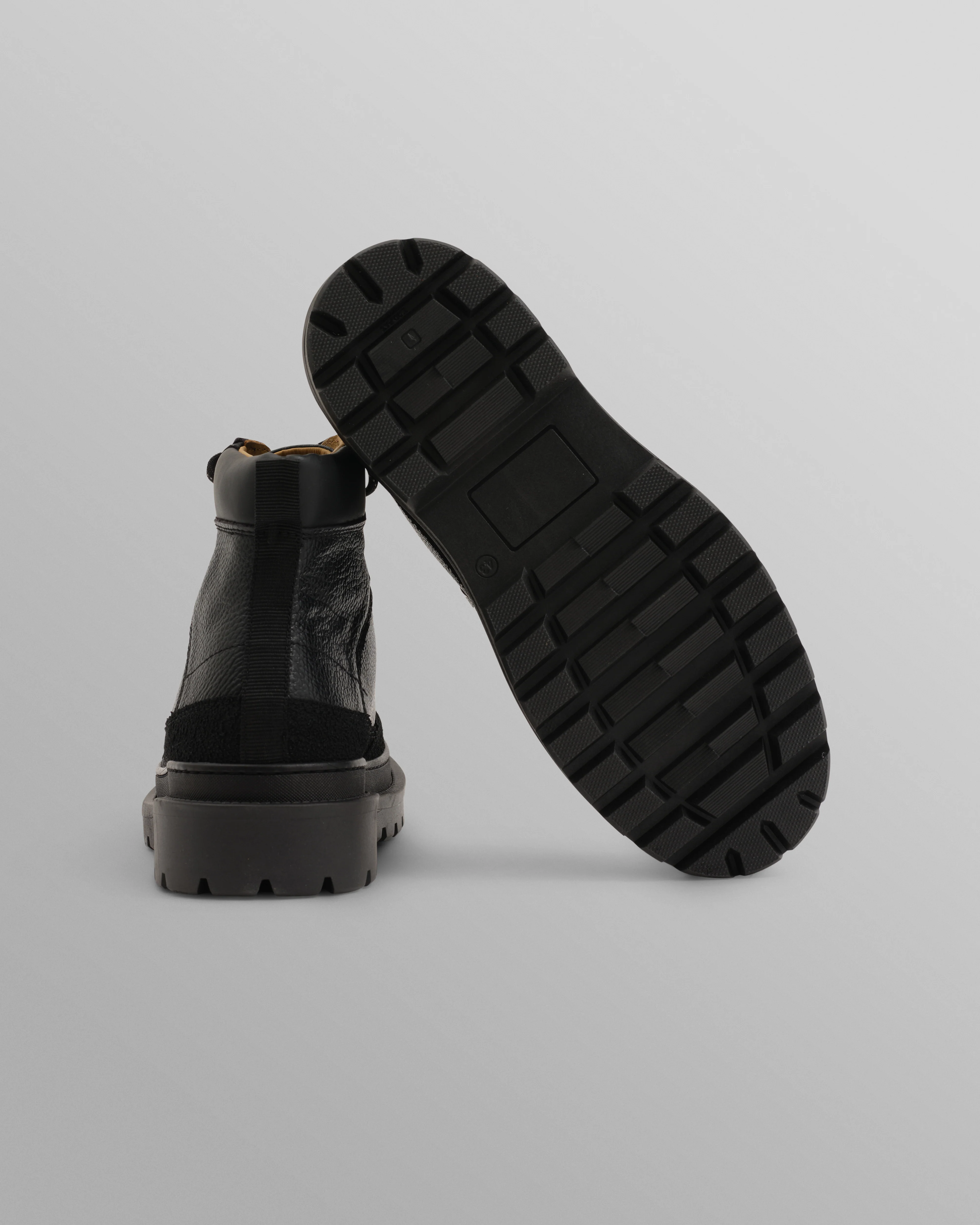 S.T. Valentin - Black Grain Leather Outset Boot - Image 3
