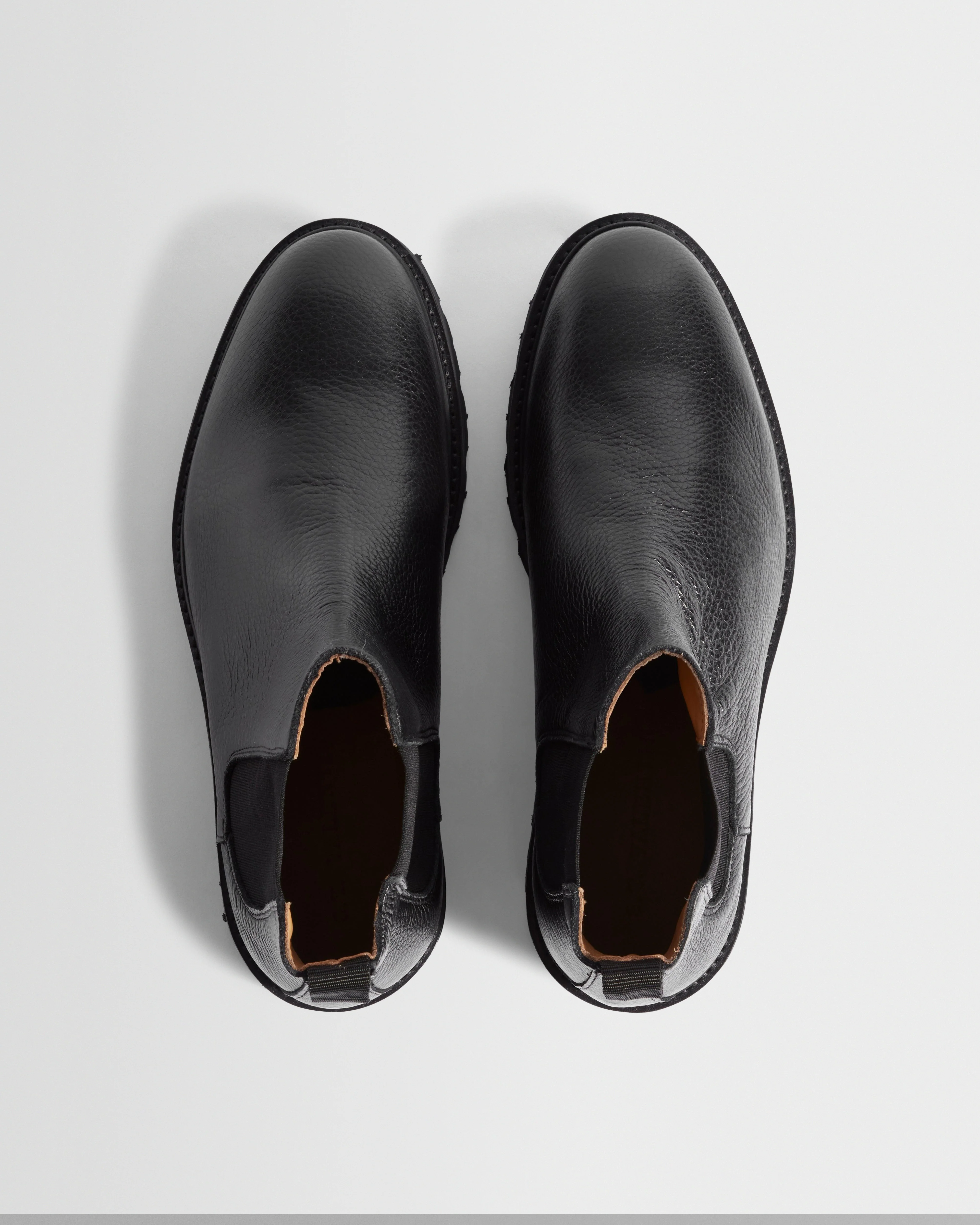S.T. Valentin - Black Grained Italian Leather Chelsea Boots - Image 2