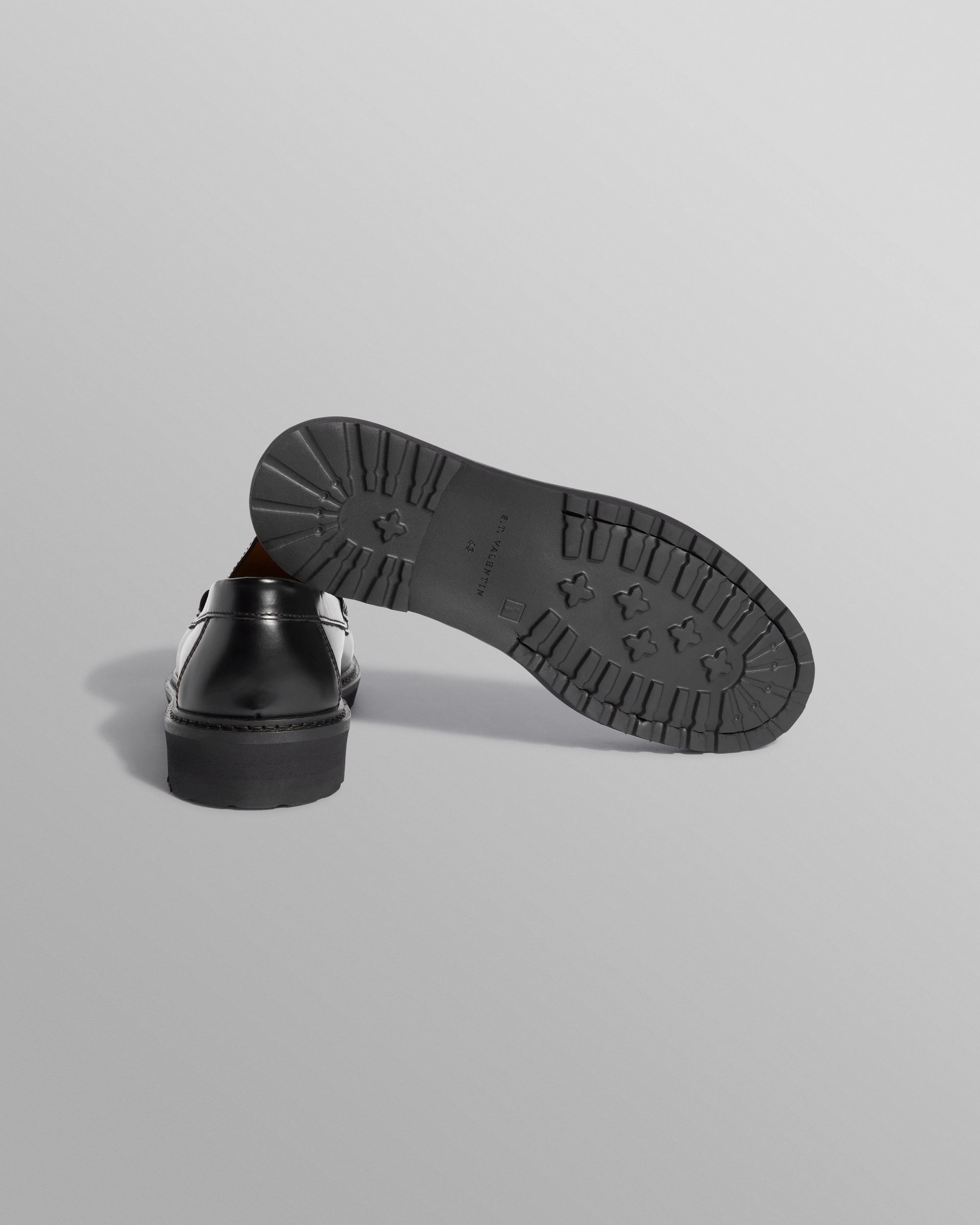 S.T. Valentin - Black Smooth Leather Loafers - Image 3