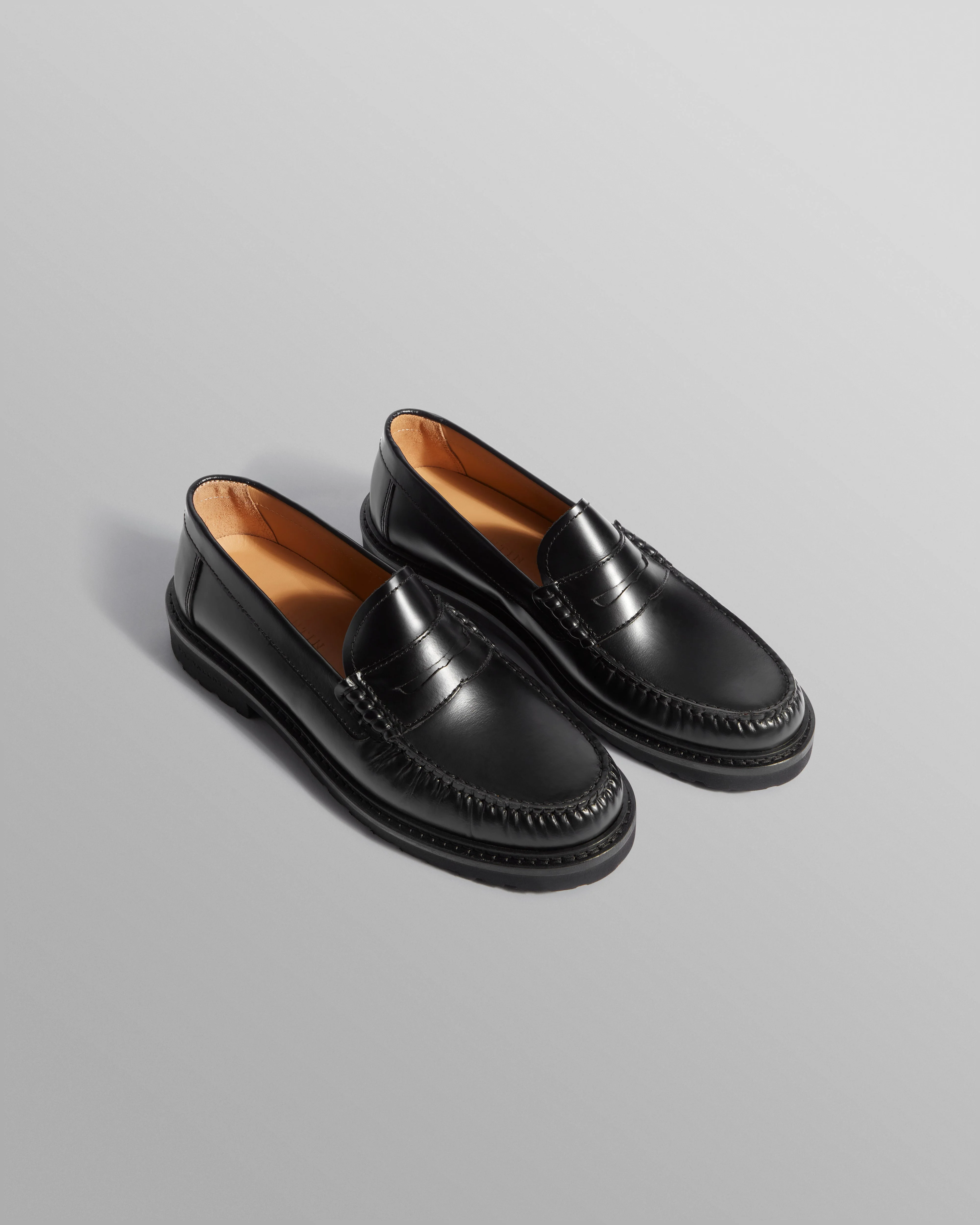 S.T. Valentin - Black Smooth Leather Loafers - Image 4