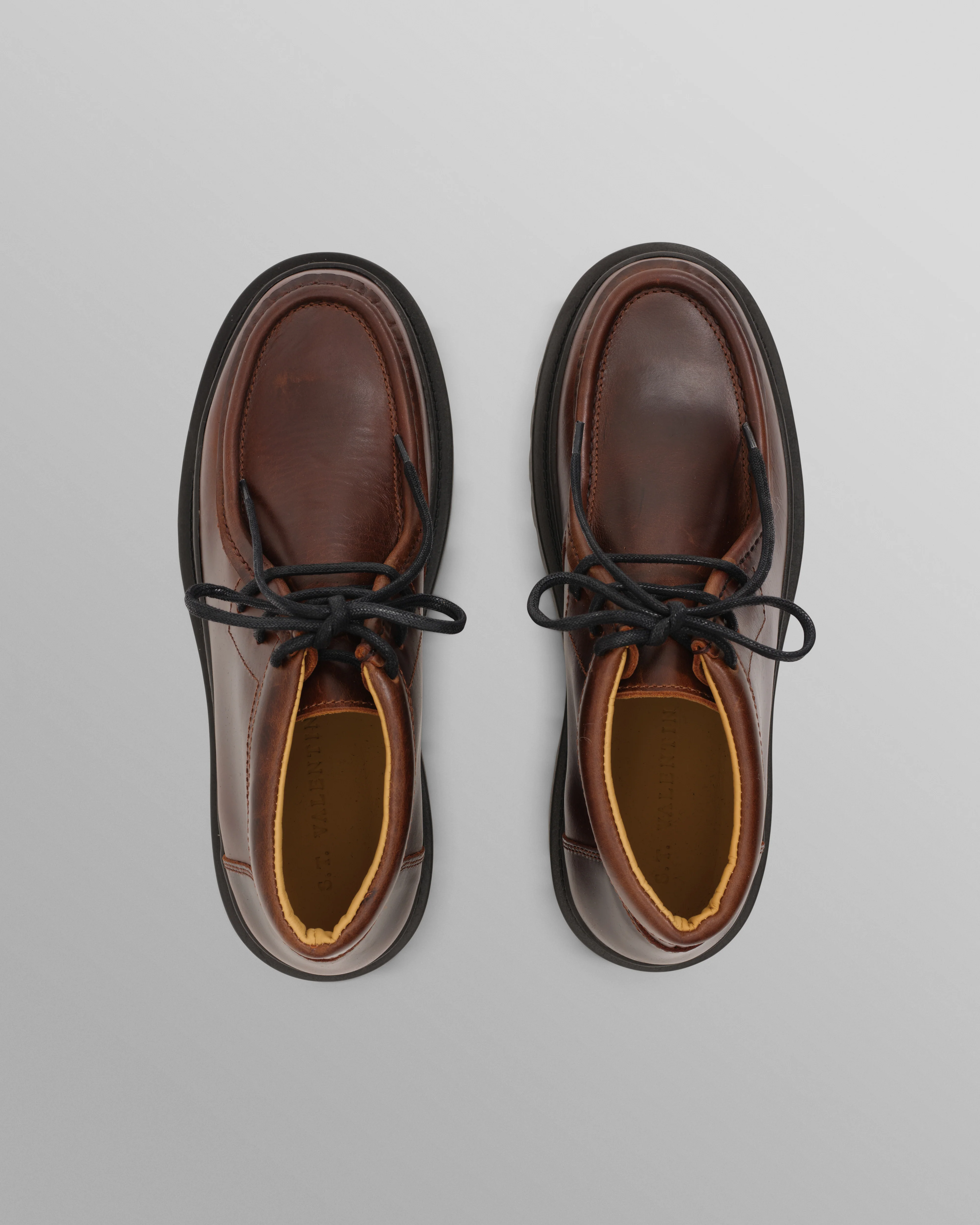 S.T. Valentin - Brown Smooth Leather Chunky Deck Boot - Image 2