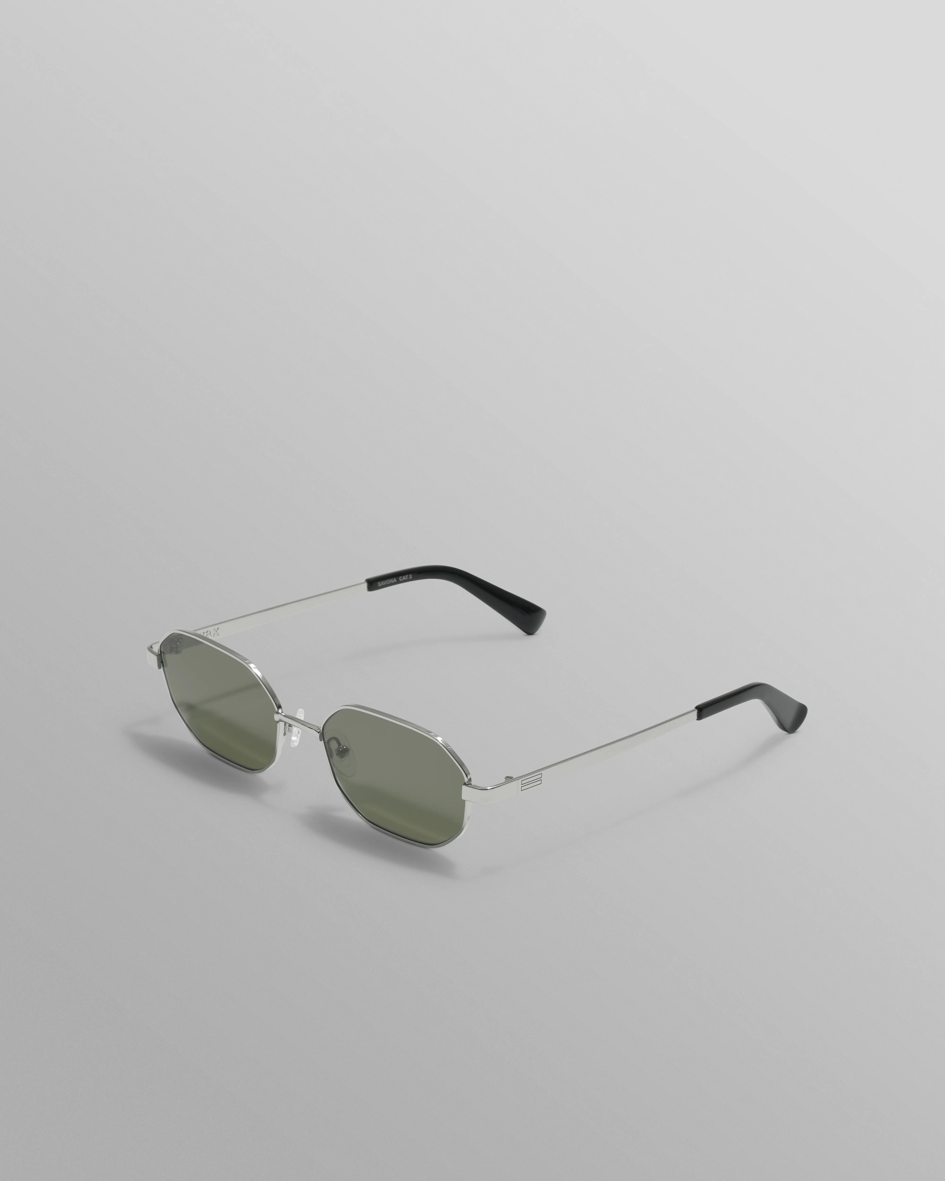 Savona - Silver Metal Rectangular Sunglasses - Image 4