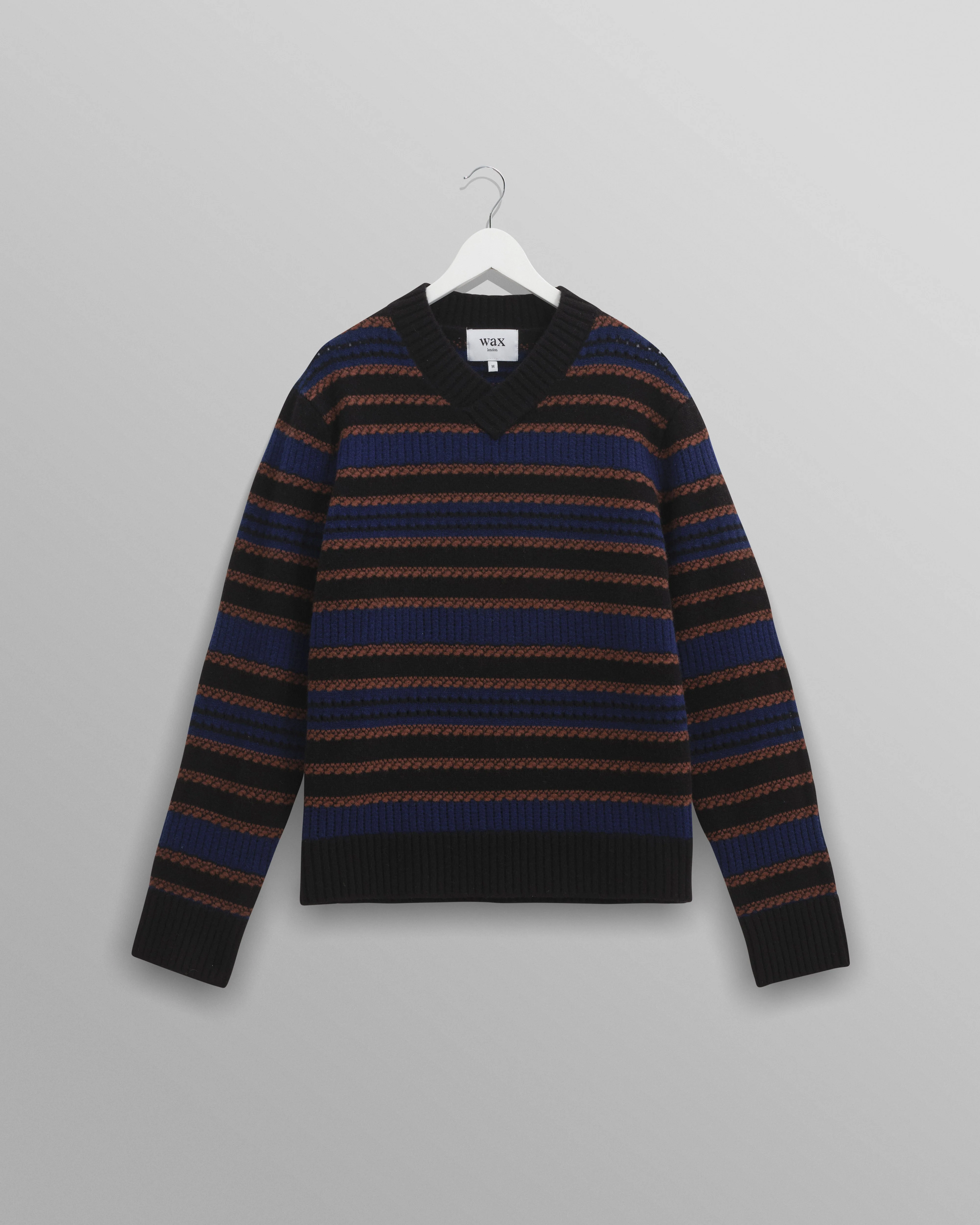 Scafell - Black Pointelle Stitch Jumper