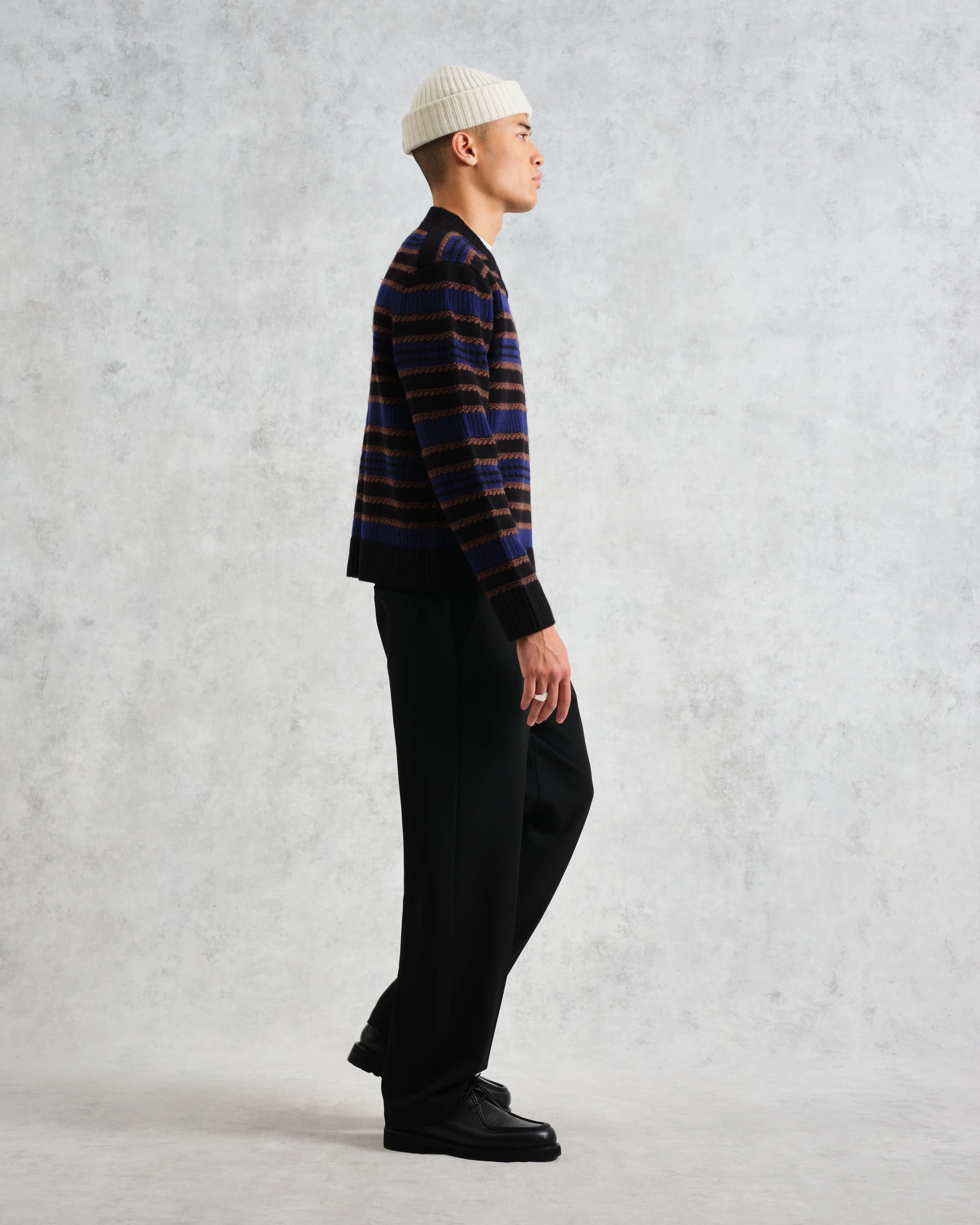 Scafell - Black Pointelle Stitch Jumper - Image 5