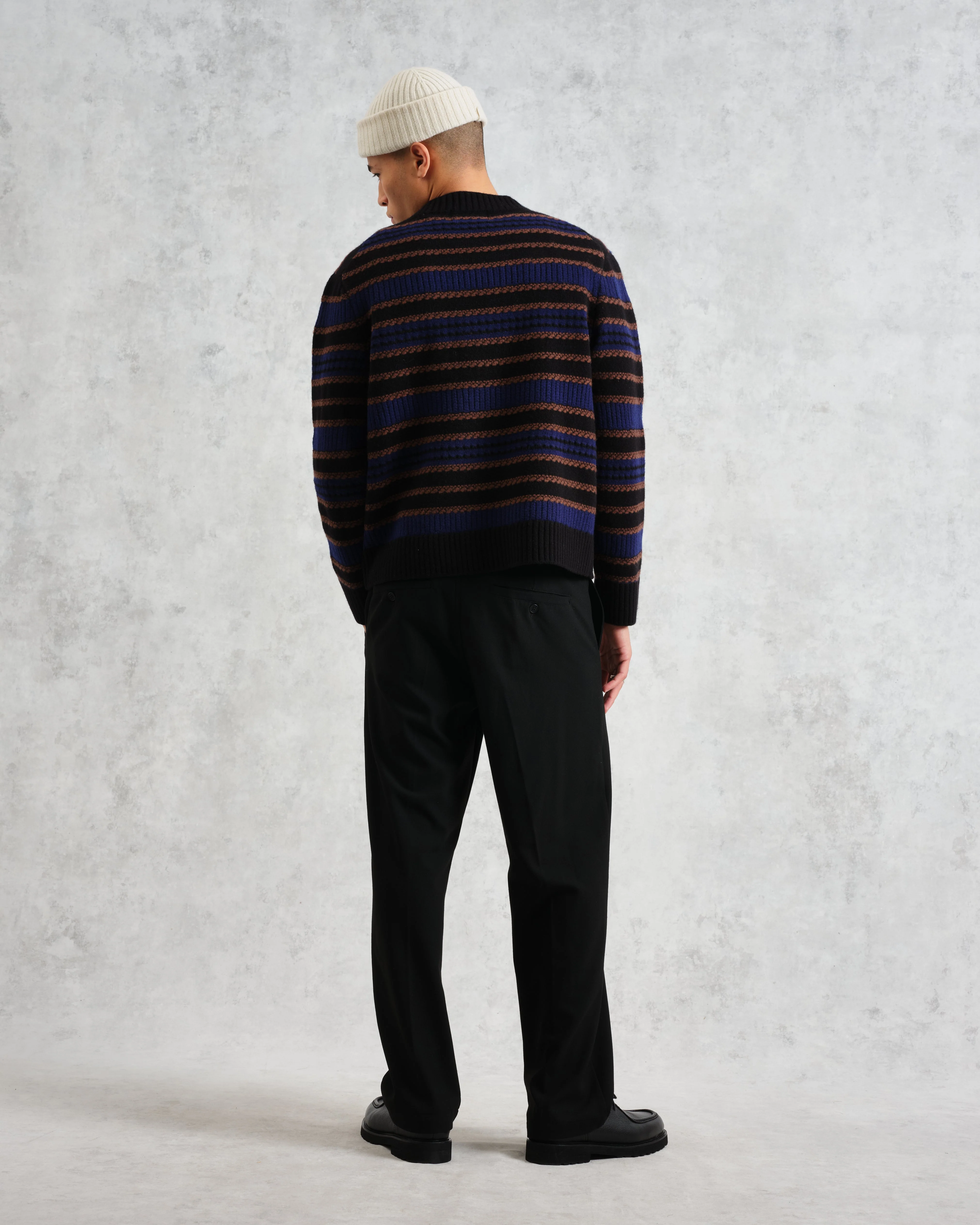 Scafell - Black Pointelle Stitch Jumper - Image 6