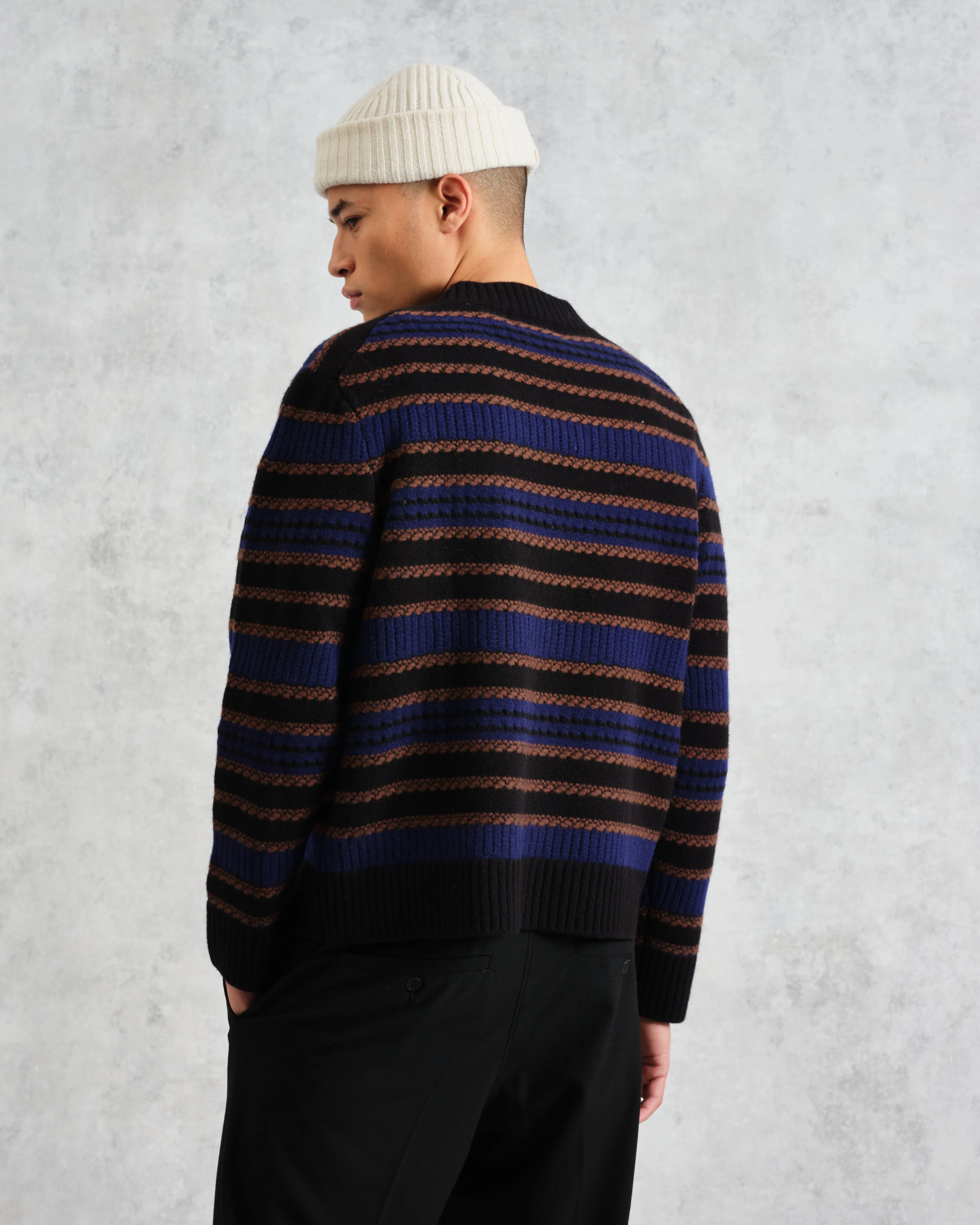 Scafell - Black Pointelle Stitch Jumper - Image 7