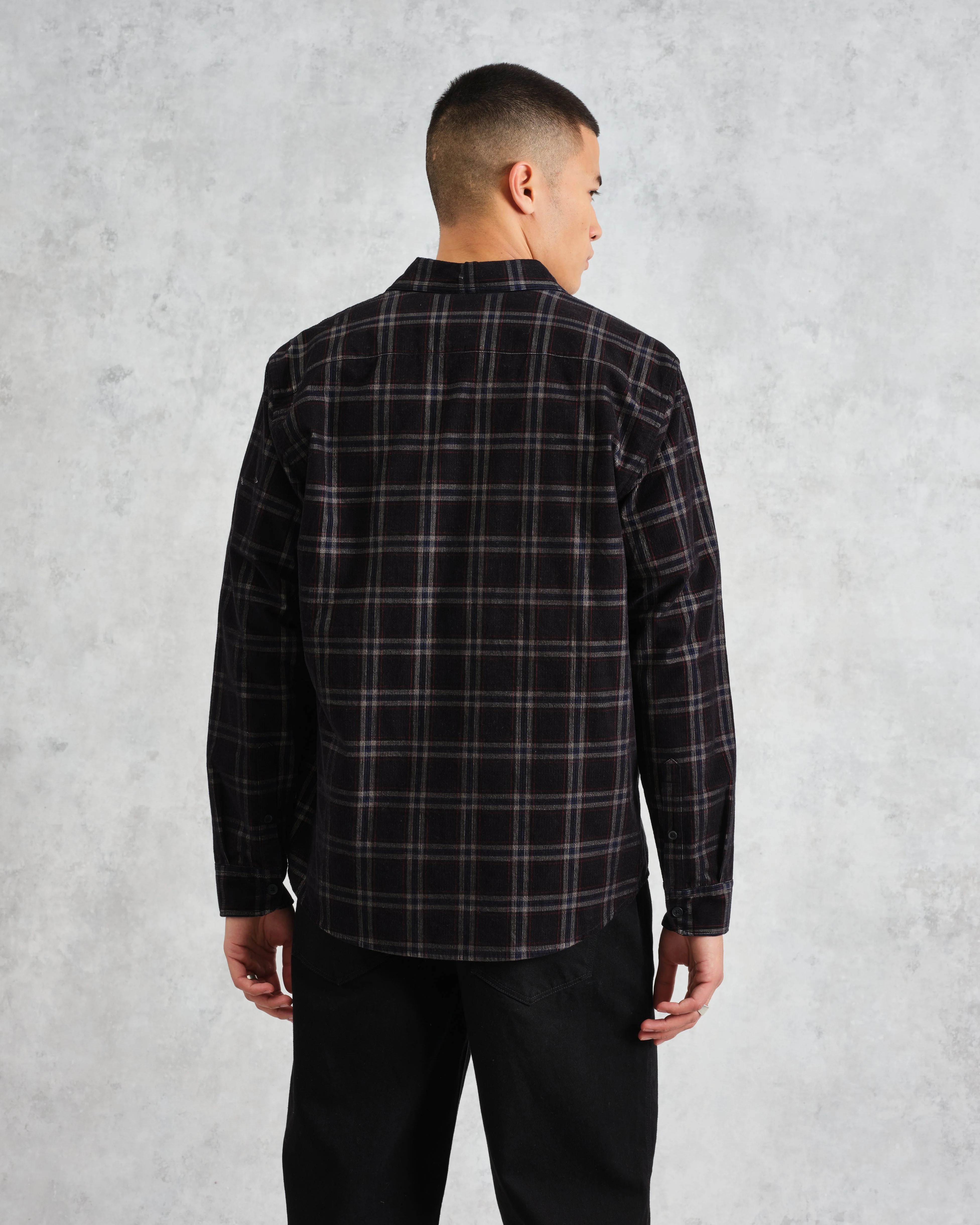 Shelly - Black Check Babycord Shirt - Image 6