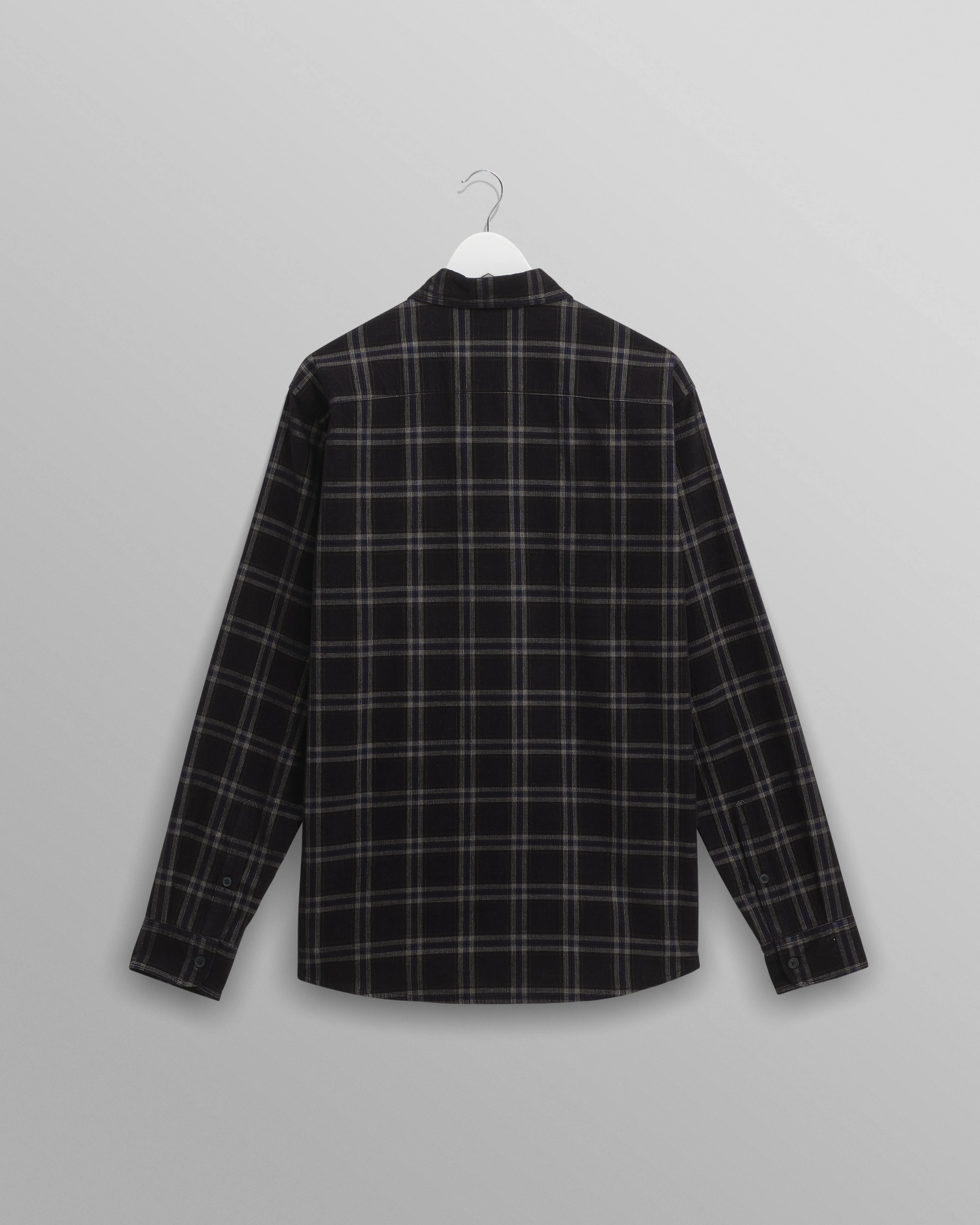 Shelly - Black Check Babycord Shirt - Image 8