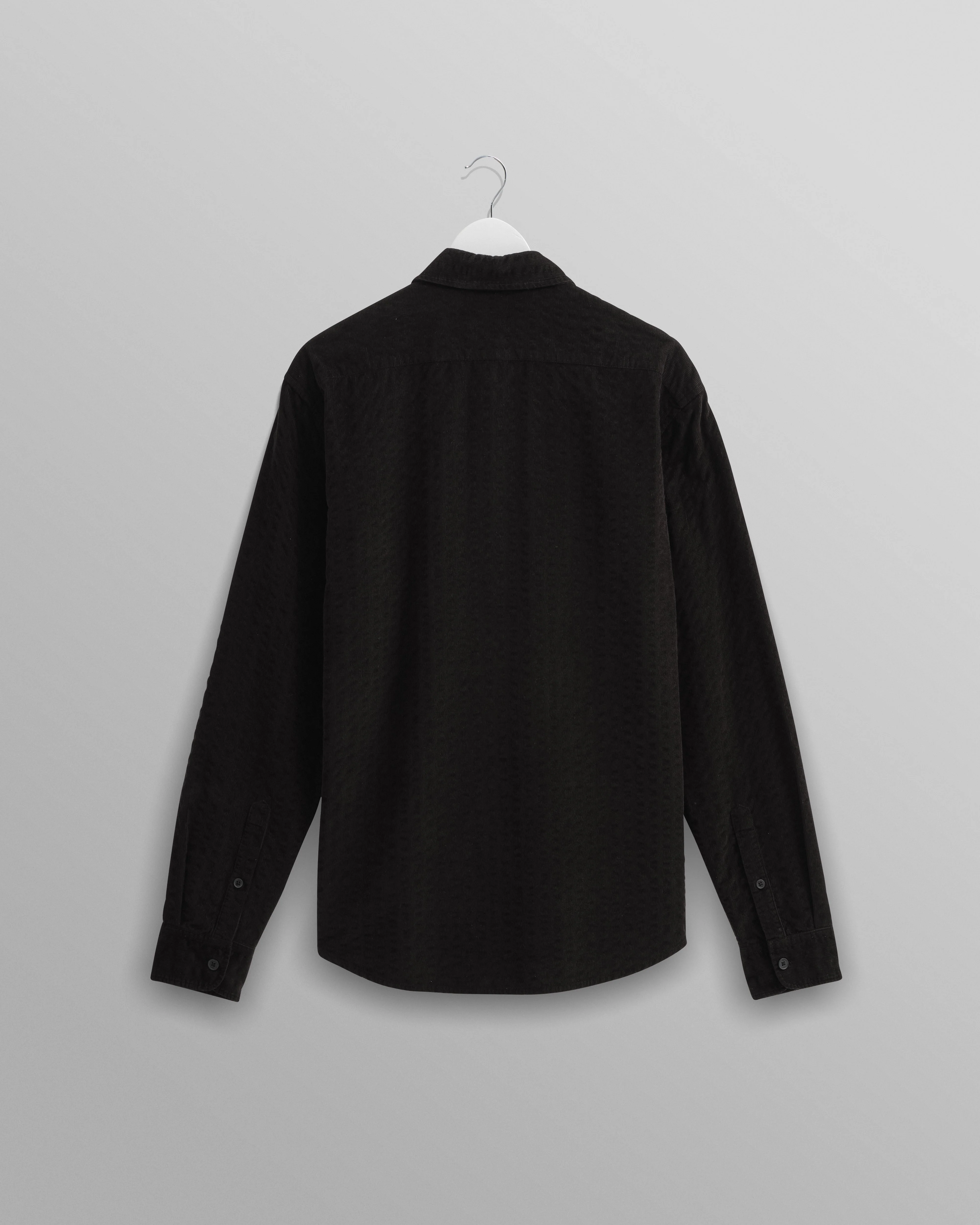 Shelly - Black Seersucker Corduroy Shirt - Image 8
