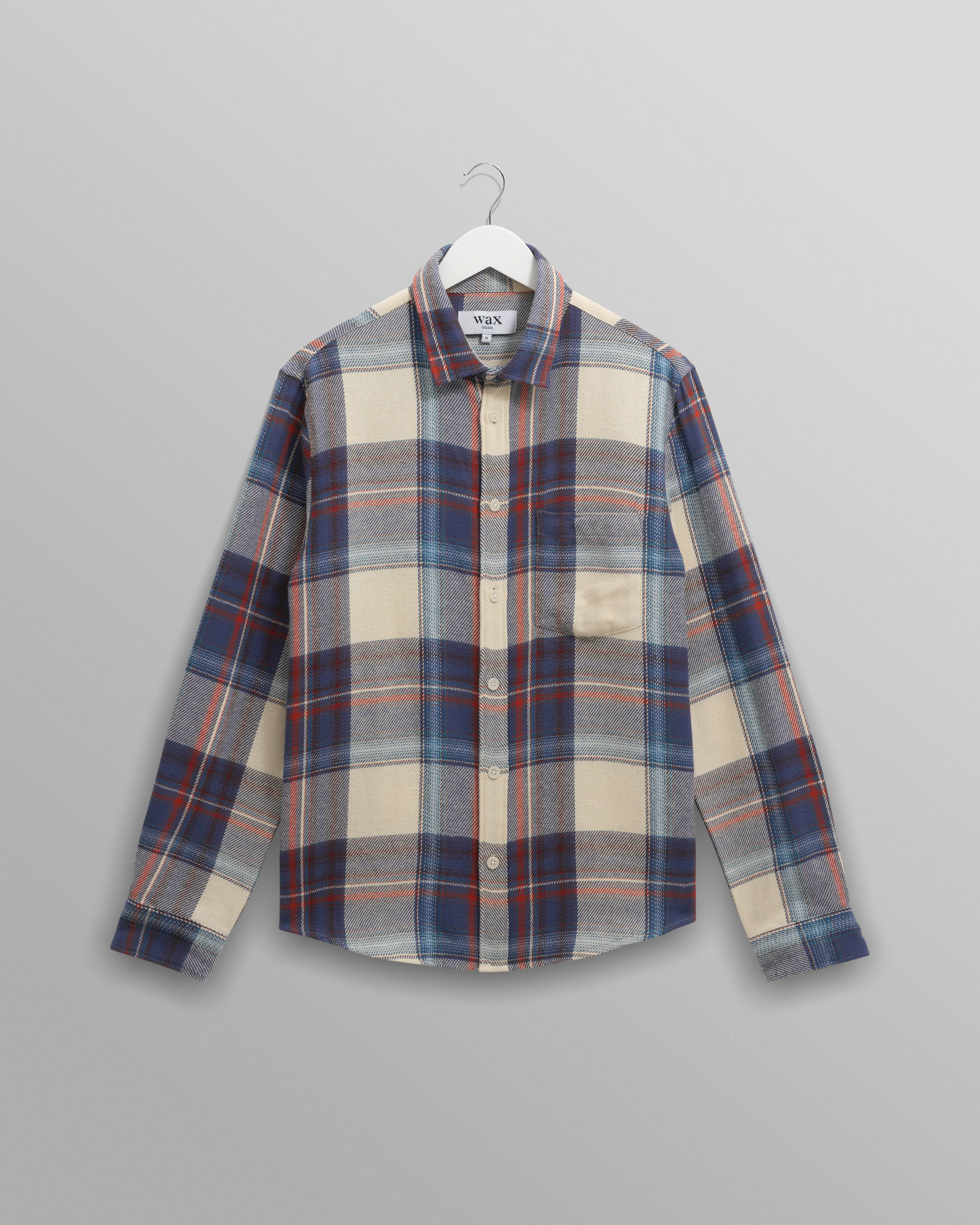 Shelly - Blue And Multicolour Check Flannel Shirt