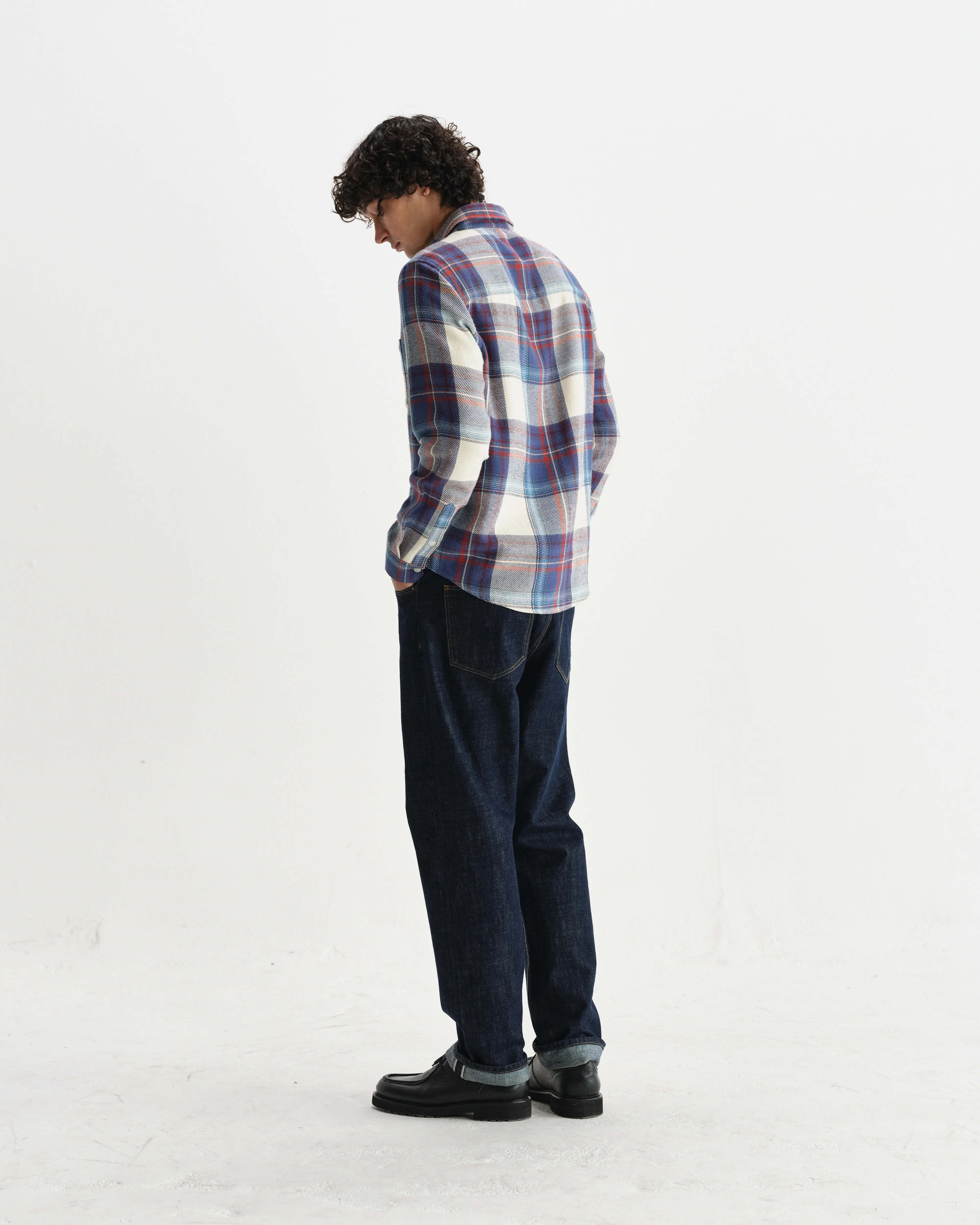Shelly - Blue And Multicolour Check Flannel Shirt - Image 7
