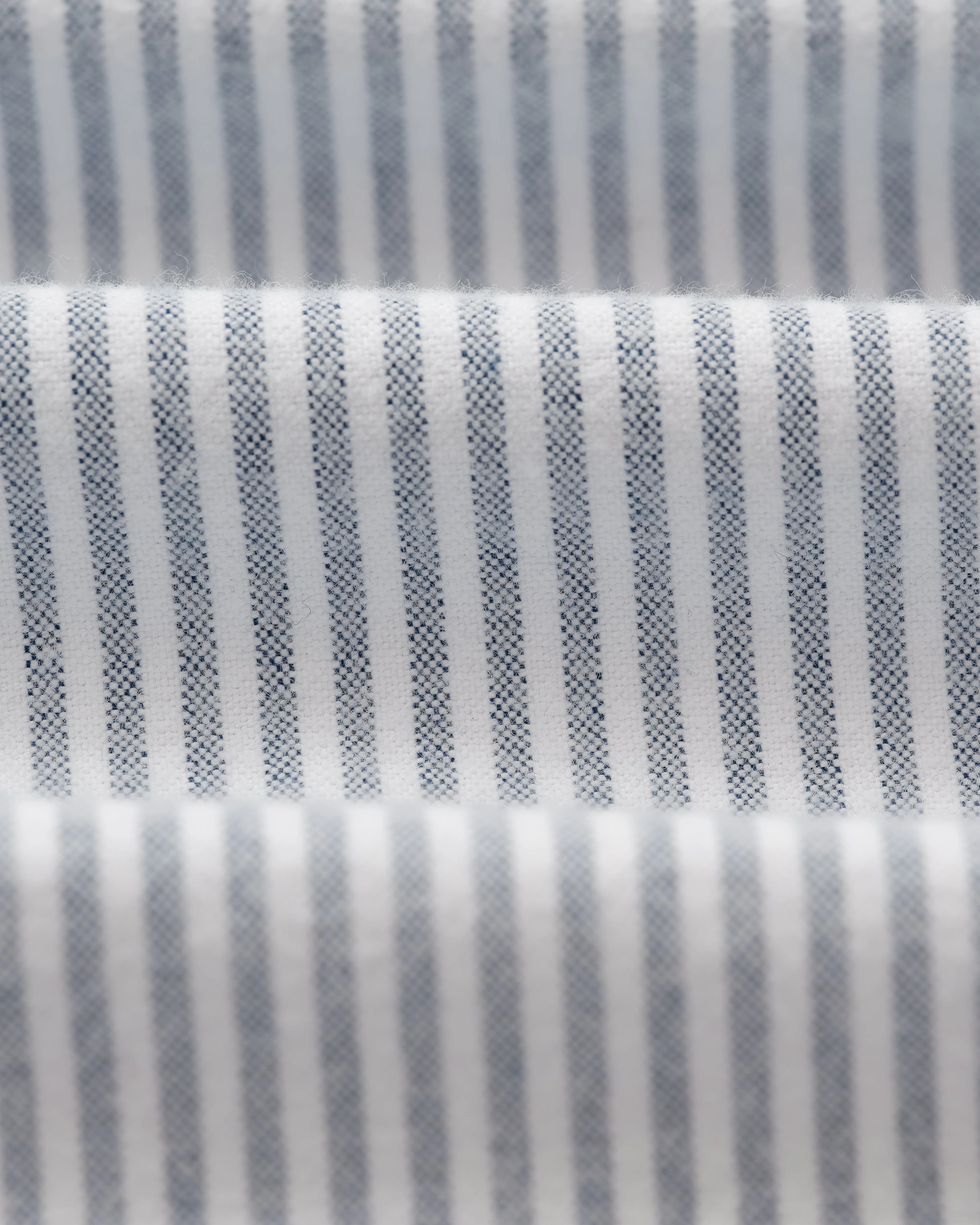 Shelly - Blue Brushed Oxford Stripe Shirt - Image 10