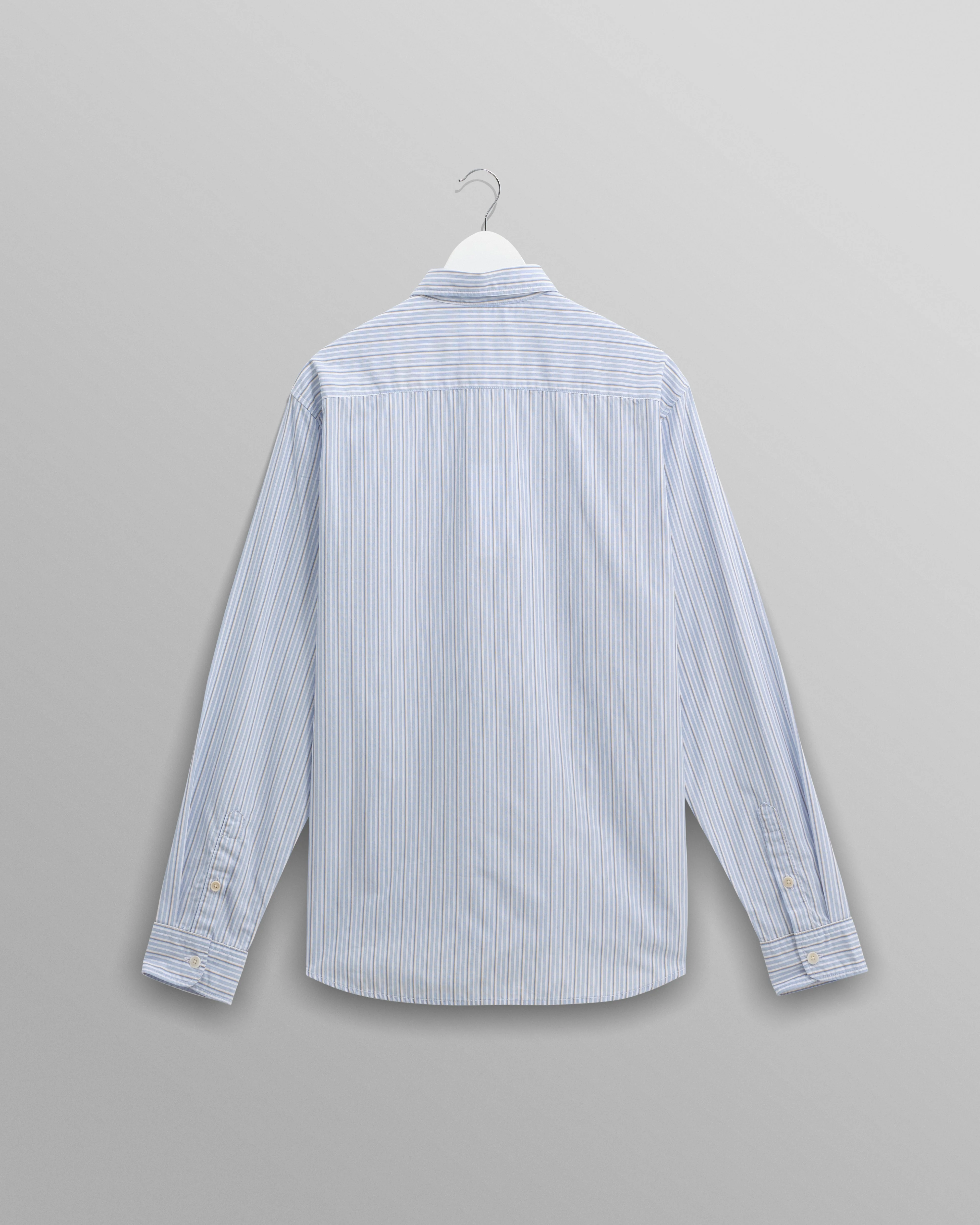 Shelly - Blue Organic Cotton Stripe Shirt - Image 8